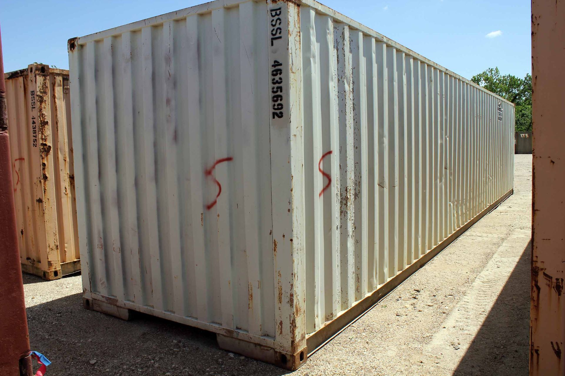 STEEL STORAGE CONTAINER, 40'L. x 96"W. x 8' ht., dbl. swing-out front doors (Unit BSSL4635692) - Image 3 of 3