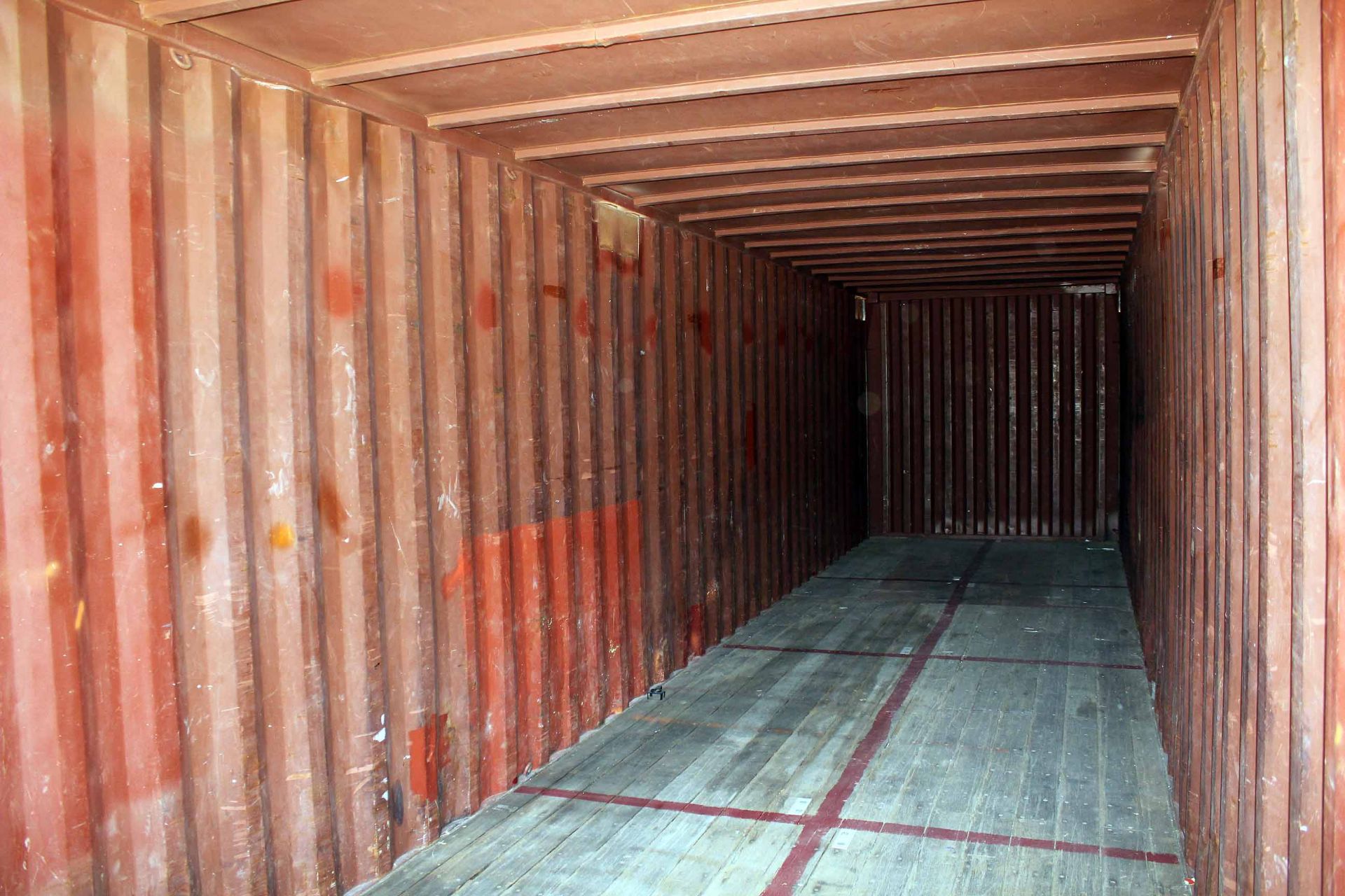 STEEL STORAGE CONTAINER, 40'L. x 96"W. x 8' ht., dbl. swing-out front doors (Unit BSSL4025258) - Image 3 of 4