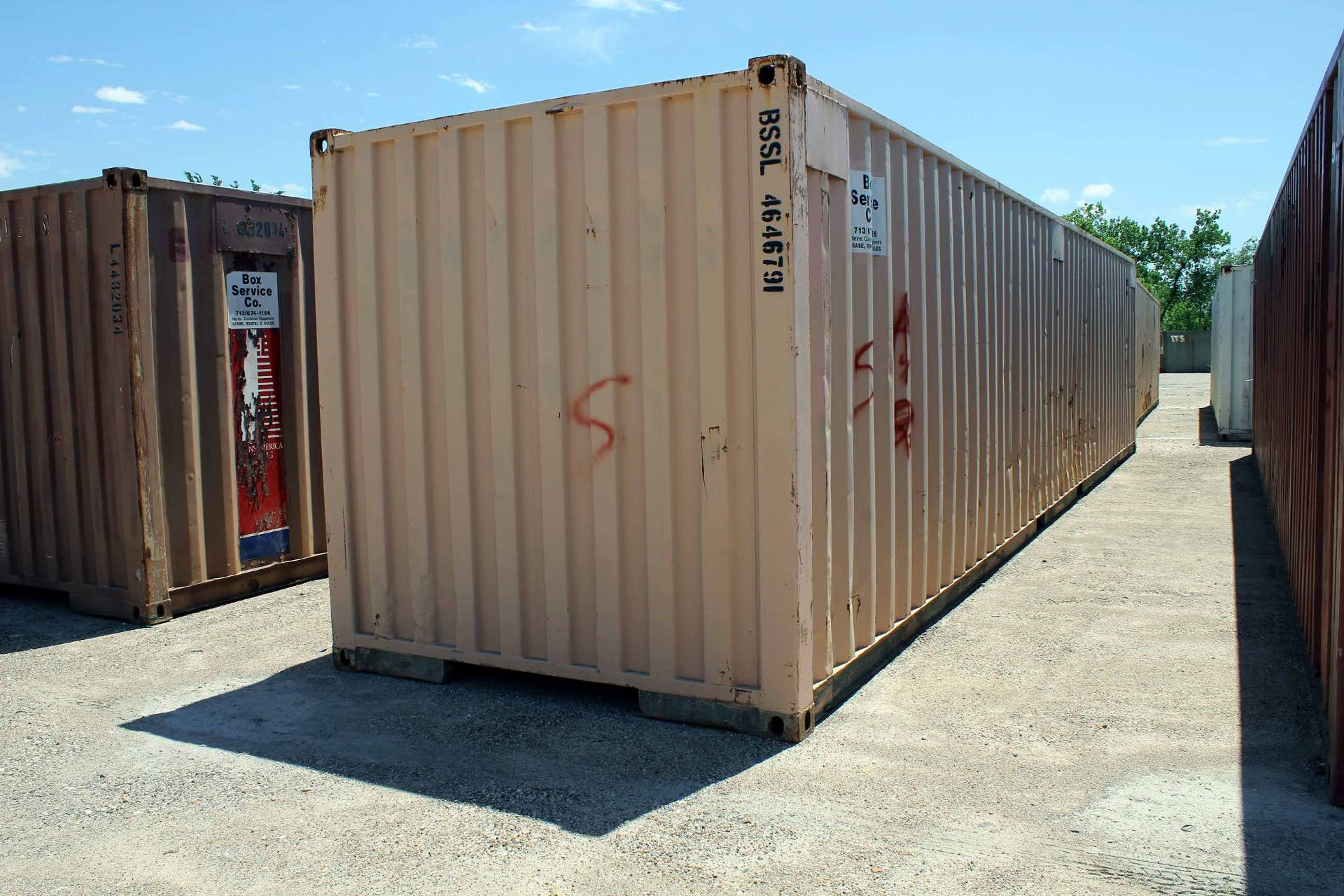 STEEL STORAGE CONTAINER, 40'L. x 96"W. x 8' ht., dbl. swing-out front doors (Unit BSSL4646791) - Image 4 of 4