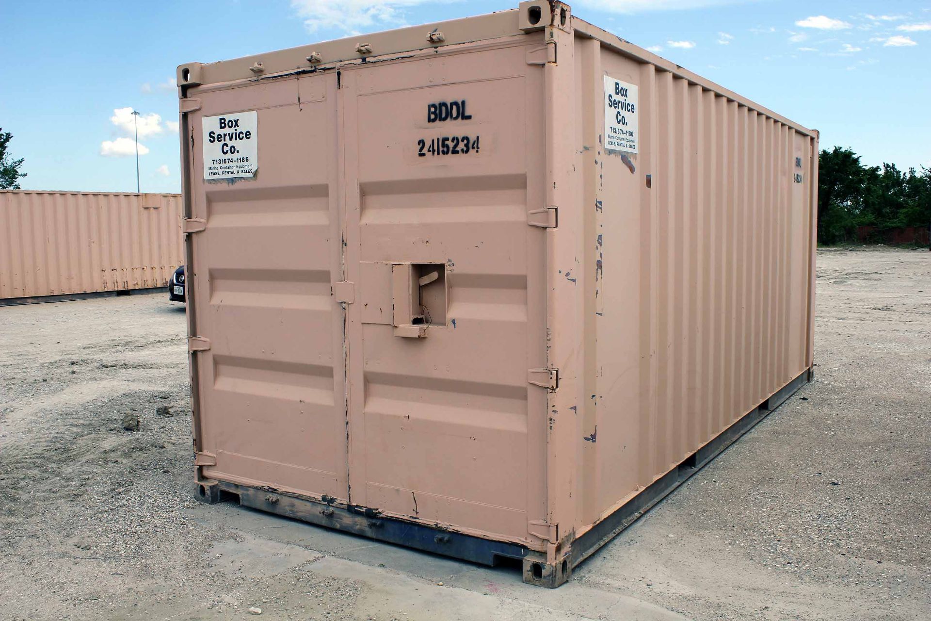 STEEL STORAGE CONTAINER, 20'L. x 96'W. x 8' ht., front & rear dbl. swing-out doors (Unit - Image 3 of 3