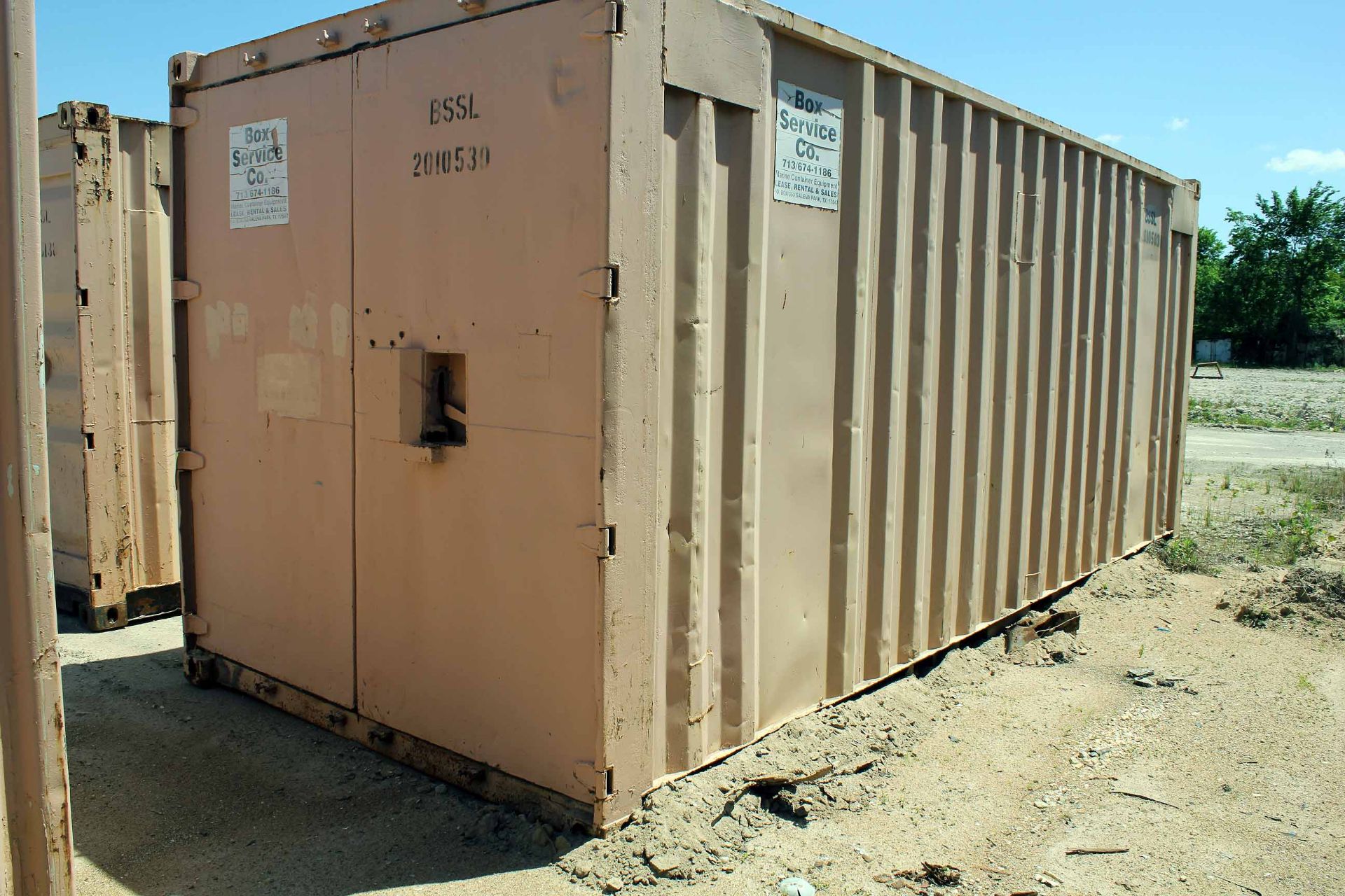 STEEL STORAGE CONTAINER, 20'L. x 96"W. x 8' ht., dbl. swing-out doors (Unit BSSL2010503) - Image 2 of 4