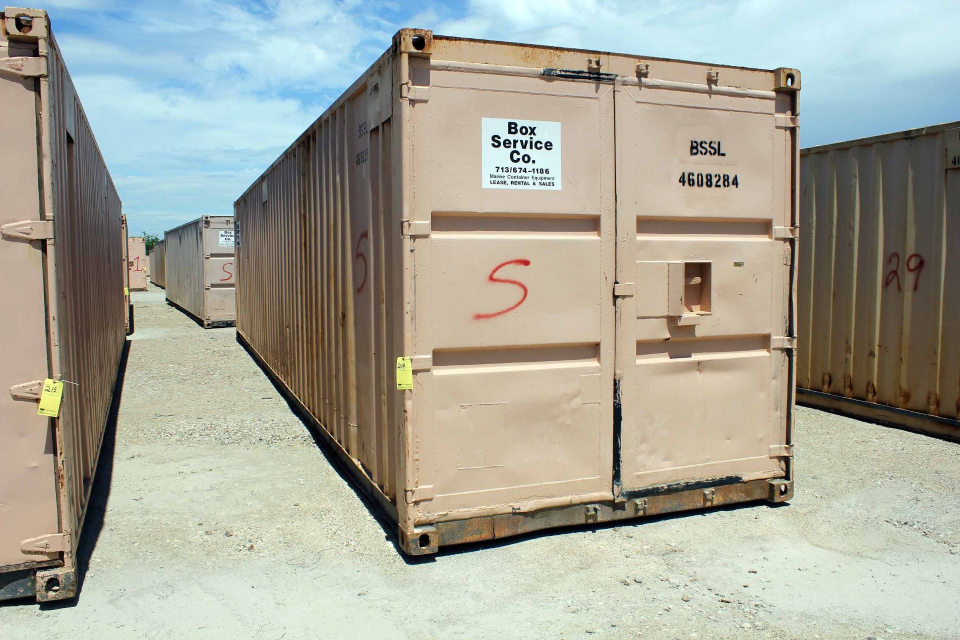 STEEL STORAGE CONTAINER, 40'L. x 96"W. x 8' ht., dbl. swing-out front doors (Unit BSSL4608284) - Image 2 of 4