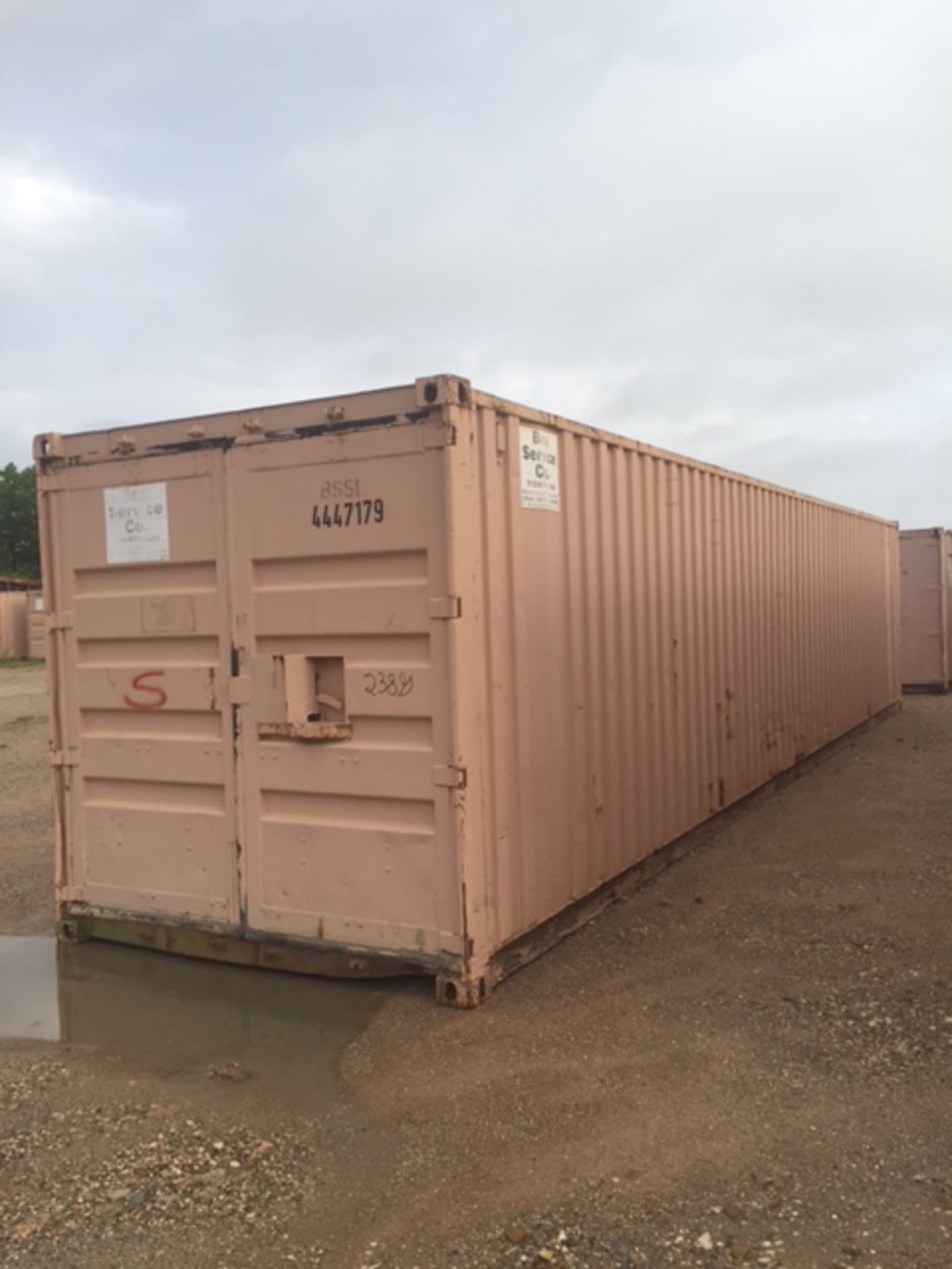 STEEL STORAGE CONTAINER, 40' X 90' X 8', reconditioned floor, Unit BSSL4447179 - Image 2 of 3