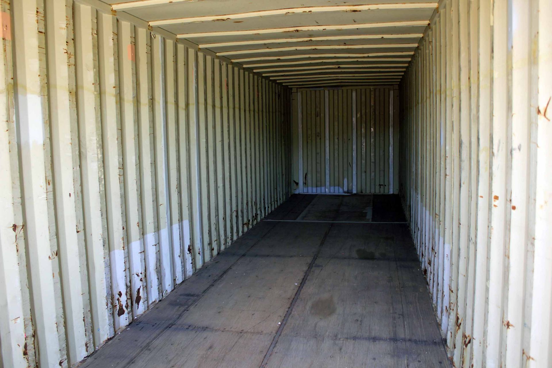 STEEL STORAGE CONTAINER, 40'L. x 96"W. x 8' ht., dbl. swing-out front doors (Unit BSSL4046219) - Image 3 of 4