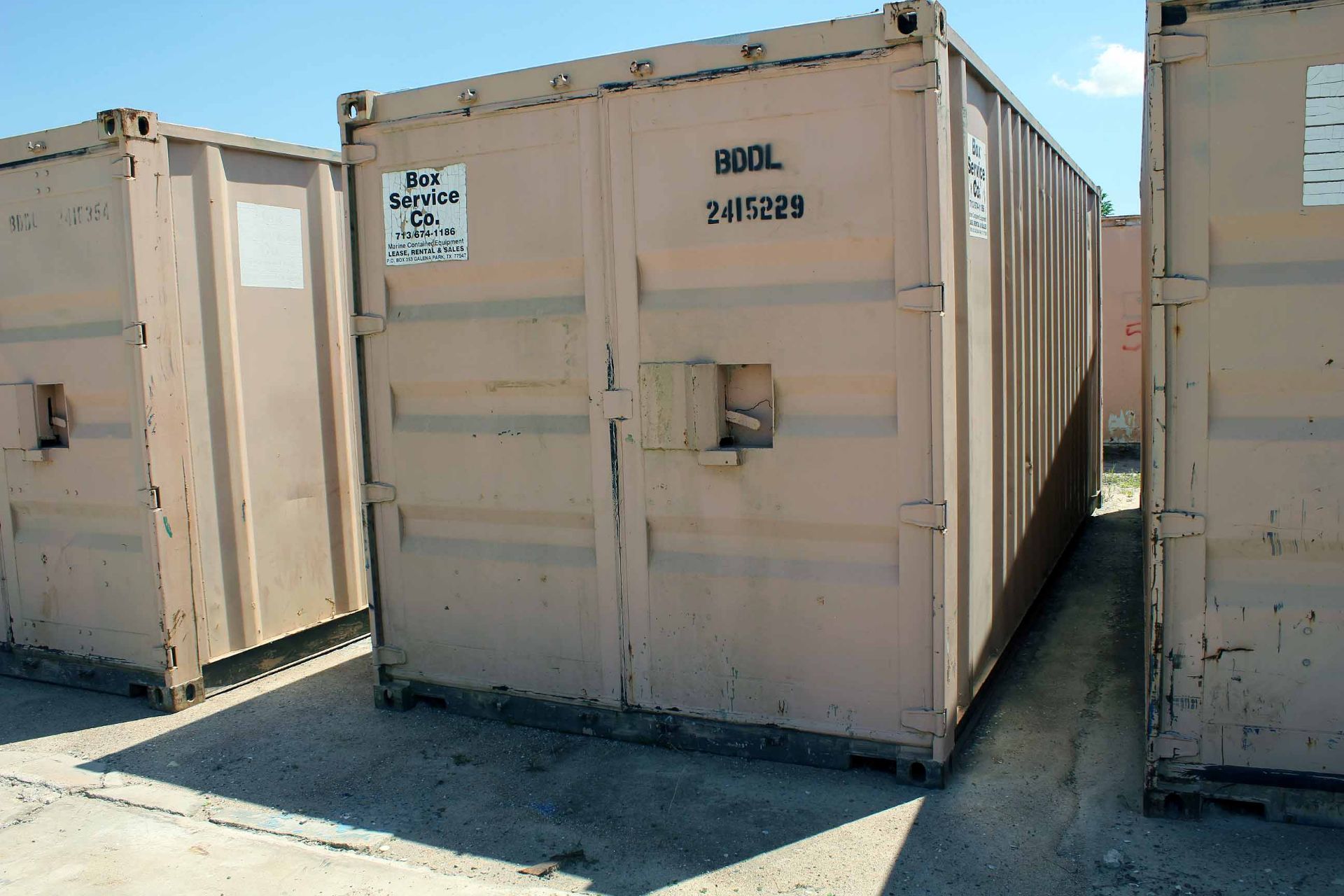 STEEL STORAGE CONTAINER, 20'L. x 96'W. x 8' ht., front & rear dbl. swing-out doors (Unit - Image 3 of 3