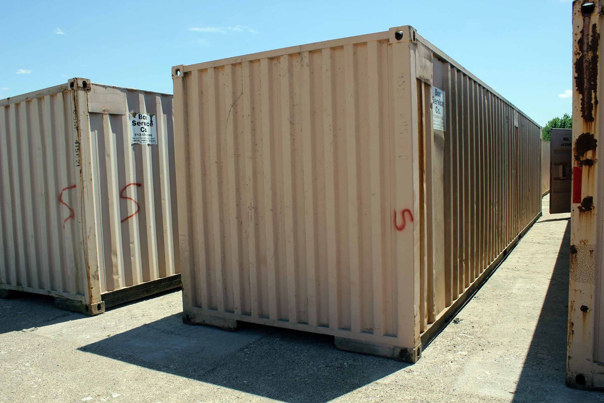 STEEL STORAGE CONTAINER, 40'L. x 96"W. x 8' ht., dbl. swing-out front doors (Unit BSSL4057810) - Image 2 of 3