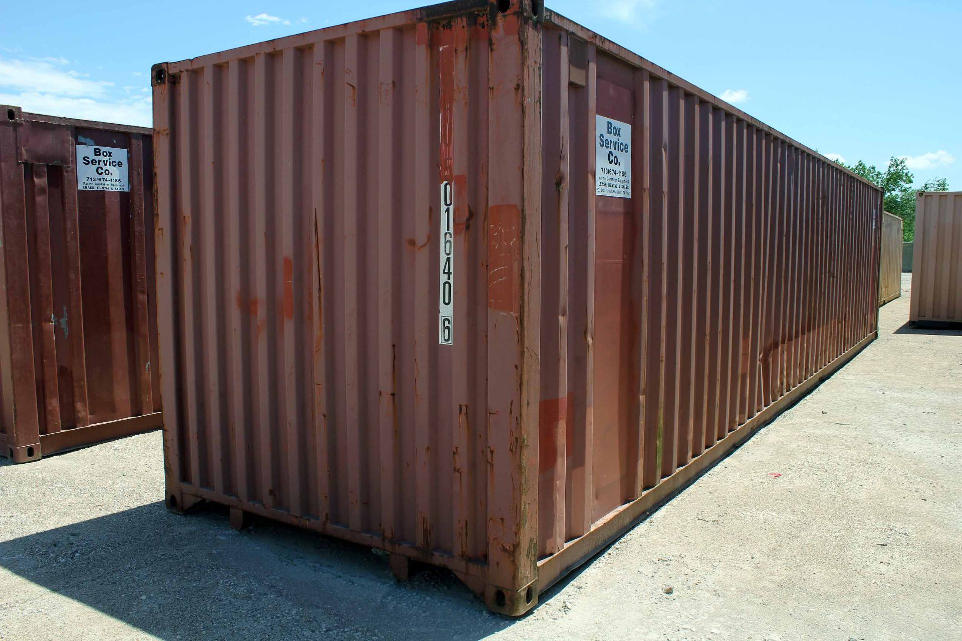 STEEL STORAGE CONTAINER, 40'L. x 96"W. x 8' ht., dbl. swing-out front doors (Unit 5016406-GB4310) - Image 3 of 3