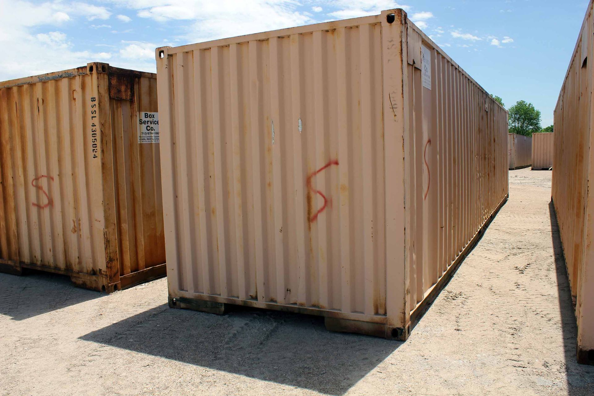 STEEL STORAGE CONTAINER, 40'L. x 96"W. x 8' ht., dbl. swing-out front doors (Unit BSSL4038907) - Image 4 of 4