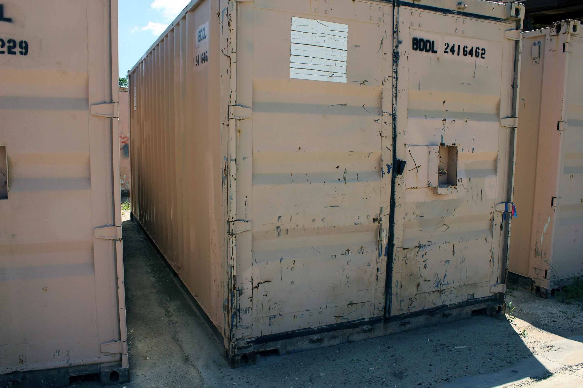 STEEL STORAGE CONTAINER, 20'L. x 96'W. x 8' ht., front & rear dbl. swing-out doors (Unit - Image 2 of 3