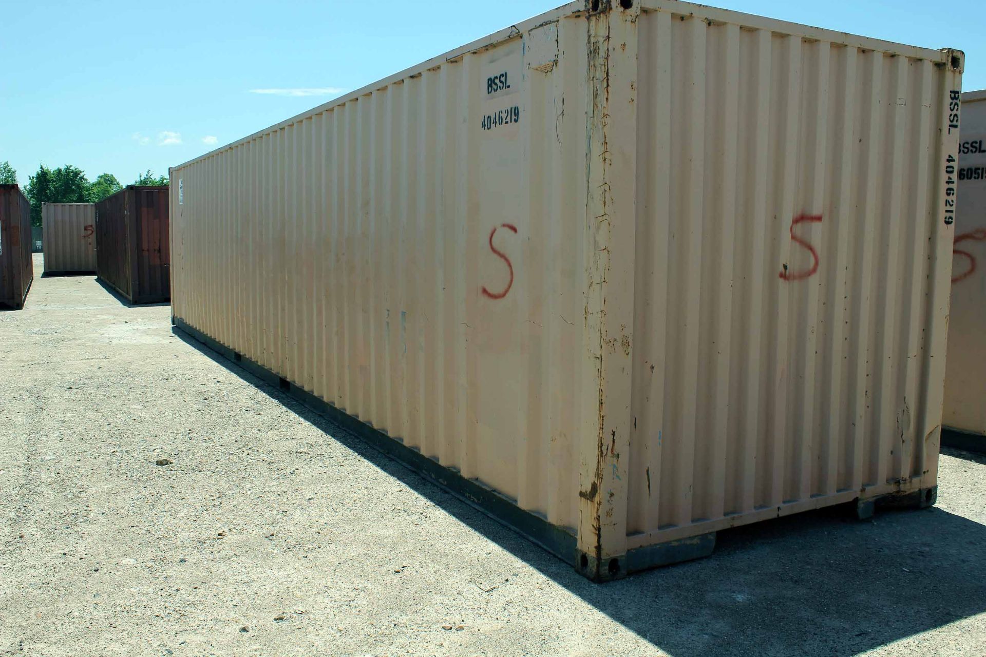 STEEL STORAGE CONTAINER, 40'L. x 96"W. x 8' ht., dbl. swing-out front doors (Unit BSSL4046219) - Image 4 of 4