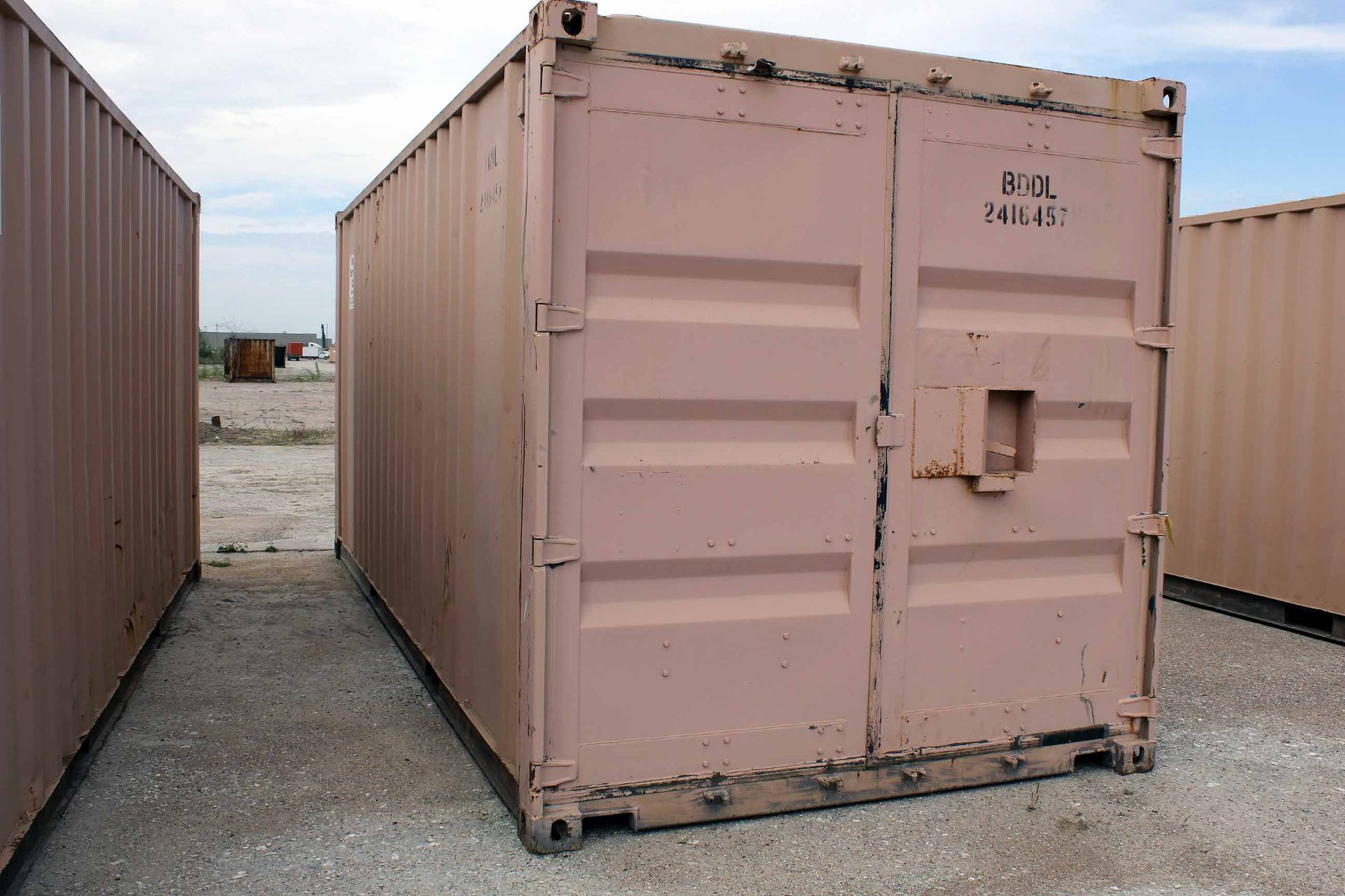 STEEL STORAGE CONTAINER, 20'L. x 96'W. x 8' ht., front & rear dbl. swing-out doors (Unit - Image 3 of 4