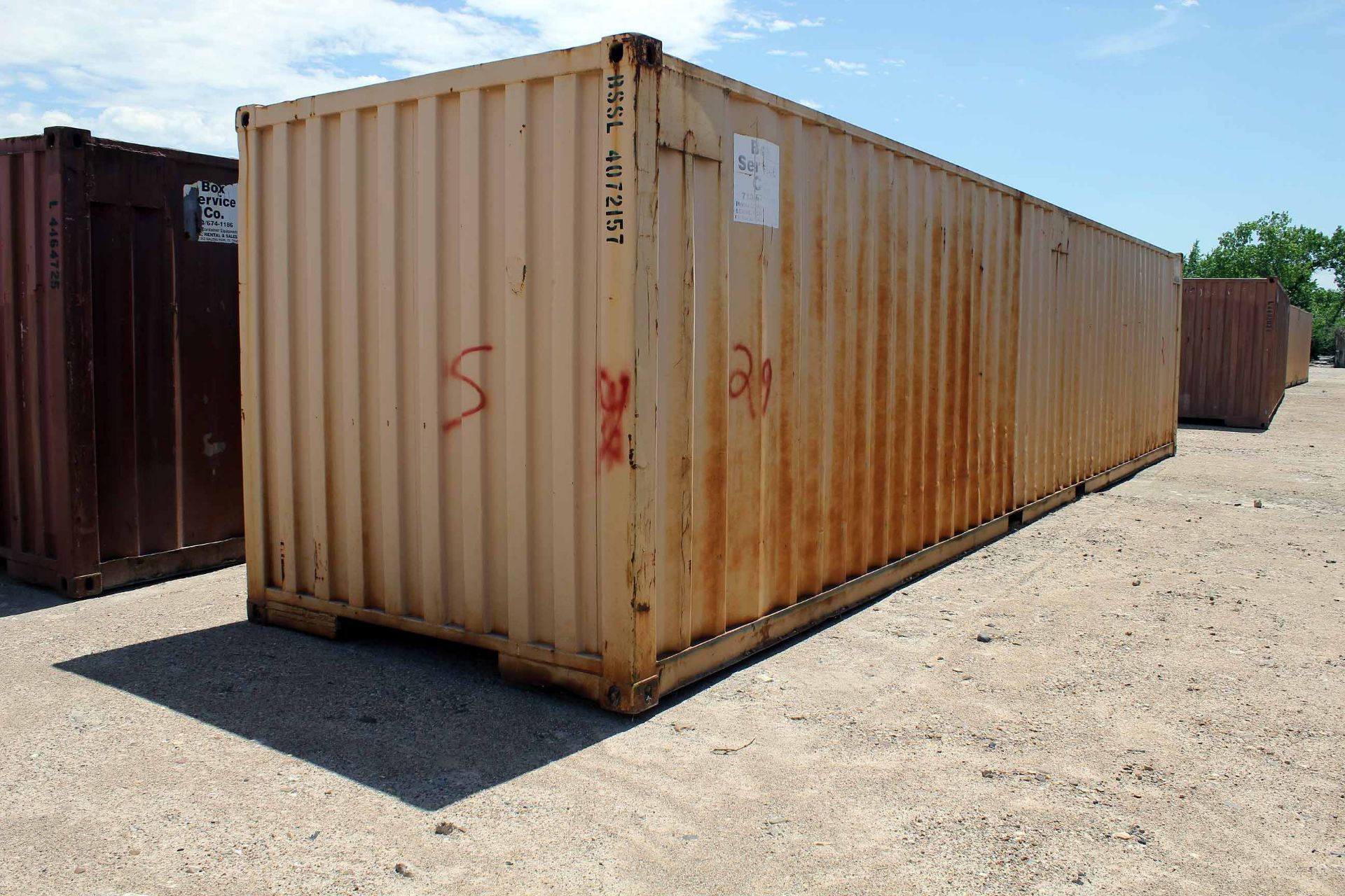 STEEL STORAGE CONTAINER, 40'L. x 96"W. x 8' ht., dbl. swing-out front doors (Unit BSSL4072157) - Image 4 of 4