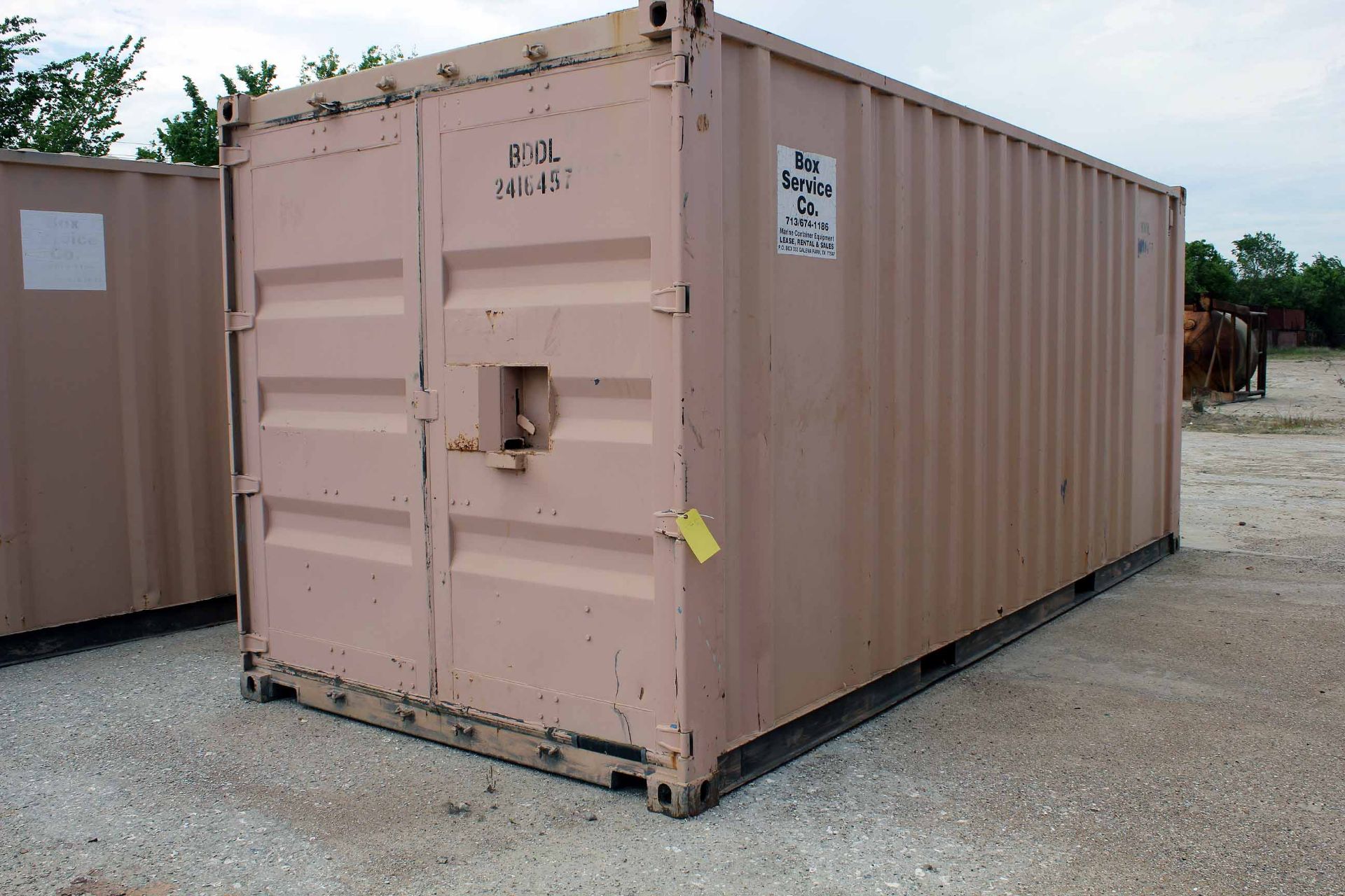 STEEL STORAGE CONTAINER, 20'L. x 96'W. x 8' ht., front & rear dbl. swing-out doors (Unit - Image 2 of 4