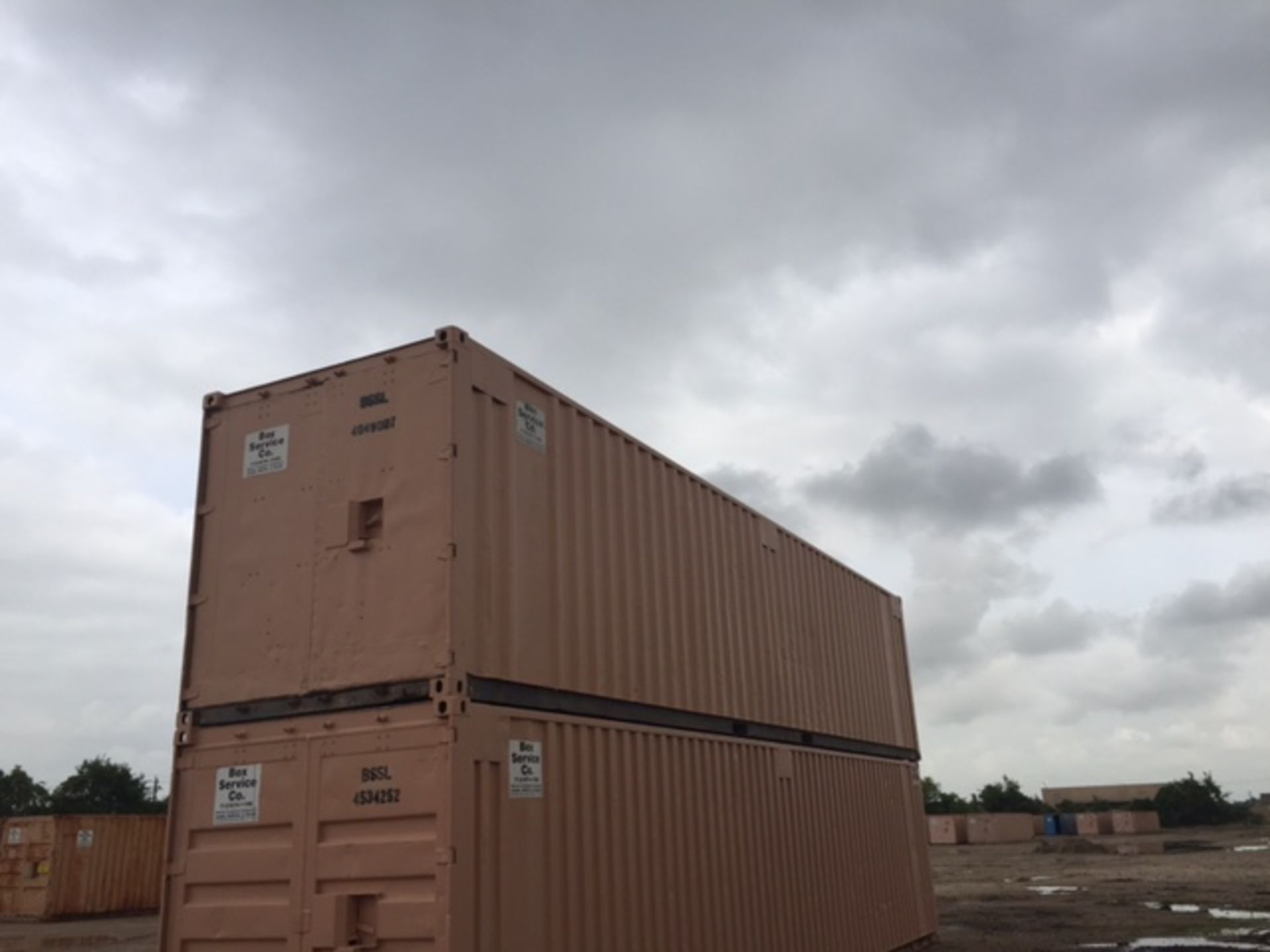 STEEL STORAGE CONTAINER, 40' L. X 96" W. X 8' ht., dbl. swing-out front doors, reconditioned - Image 2 of 2
