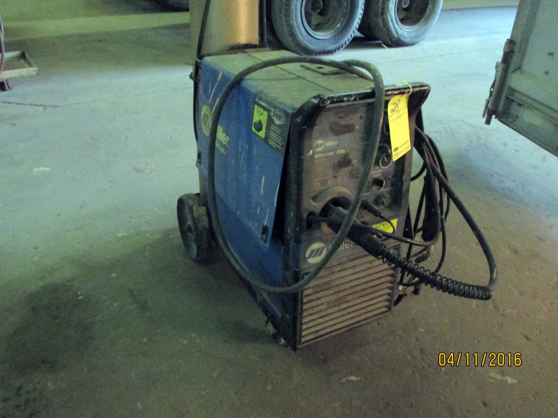 MIG WELDER, MILLER MILLERMATIC MDL. 250X, new 2001, 250 amp, built-in wire feeder, S/N LB125881 - Image 3 of 3