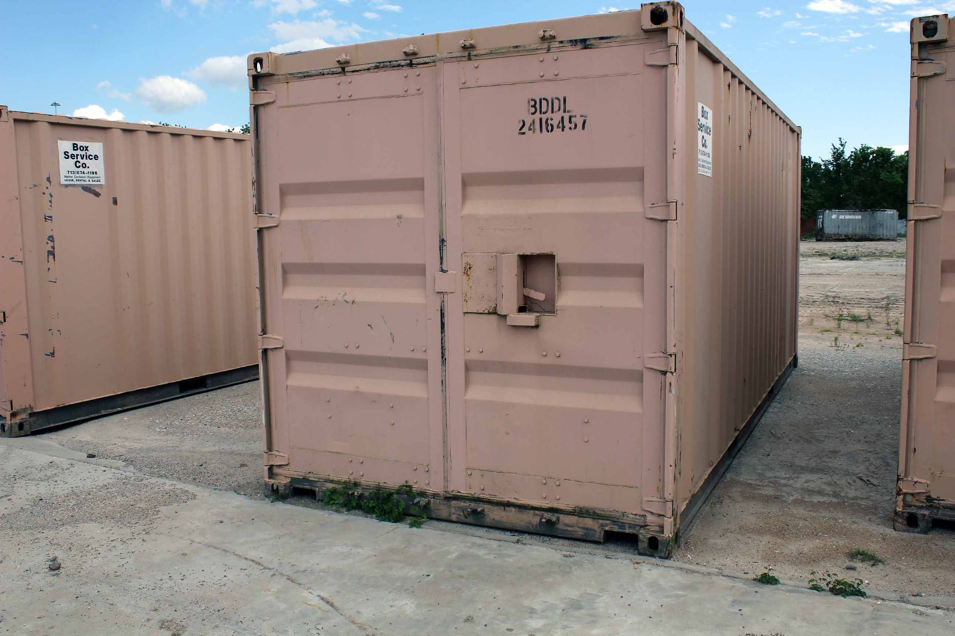 STEEL STORAGE CONTAINER, 20'L. x 96'W. x 8' ht., front & rear dbl. swing-out doors (Unit - Image 4 of 4