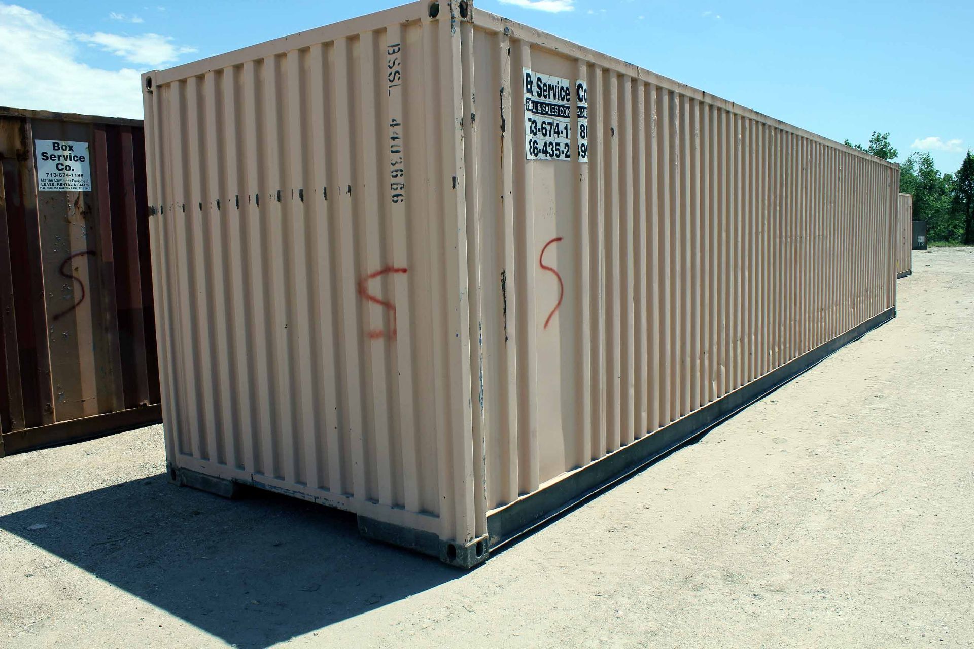 STEEL STORAGE CONTAINER, 40'L. x 96"W. x 8' ht., dbl. swing-out front doors (Unit BSSL4403666) - Image 4 of 4