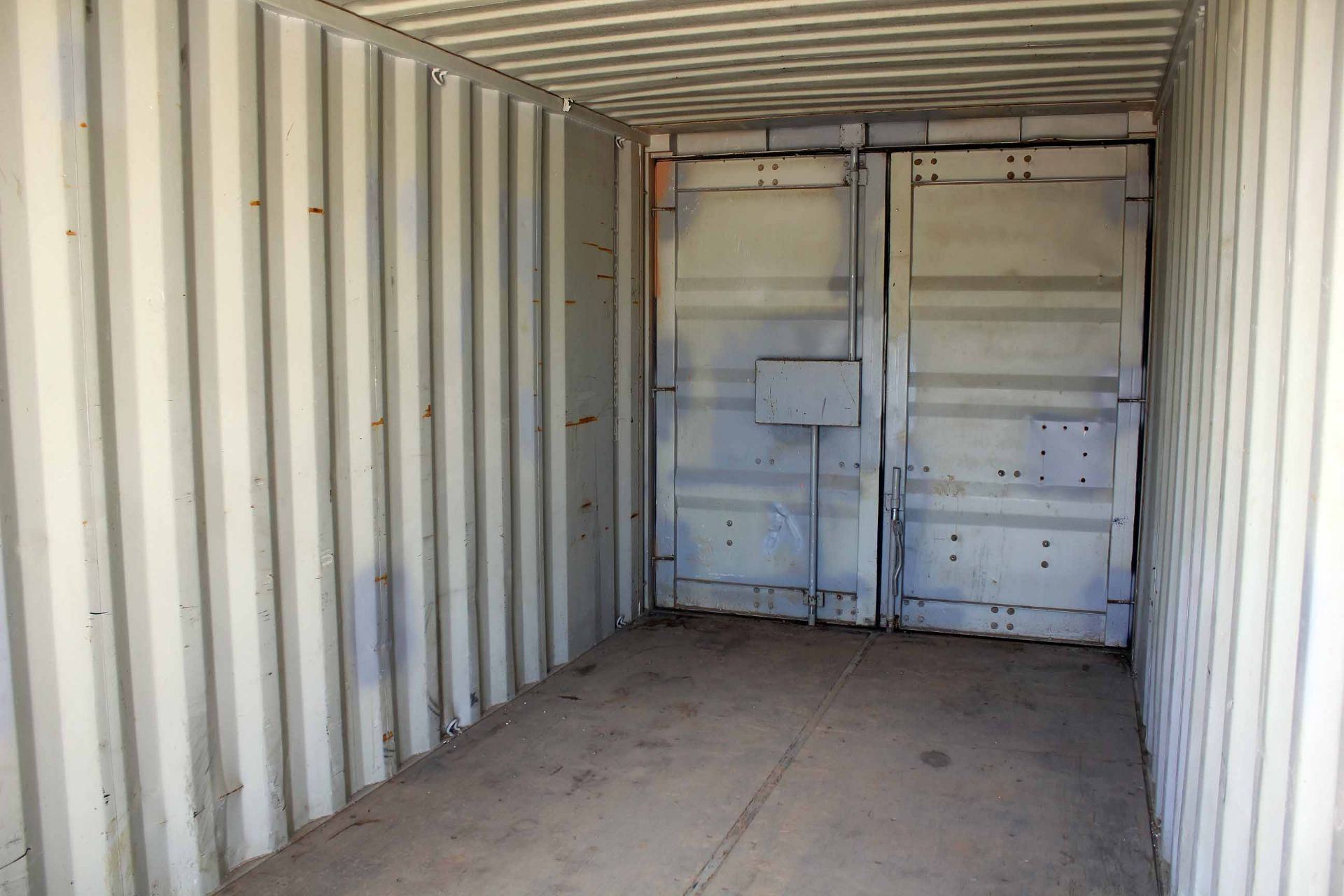 STEEL STORAGE CONTAINER, 20'L. x 96'W. x 8' ht., front & rear dbl. swing-out doors (Unit - Image 3 of 4