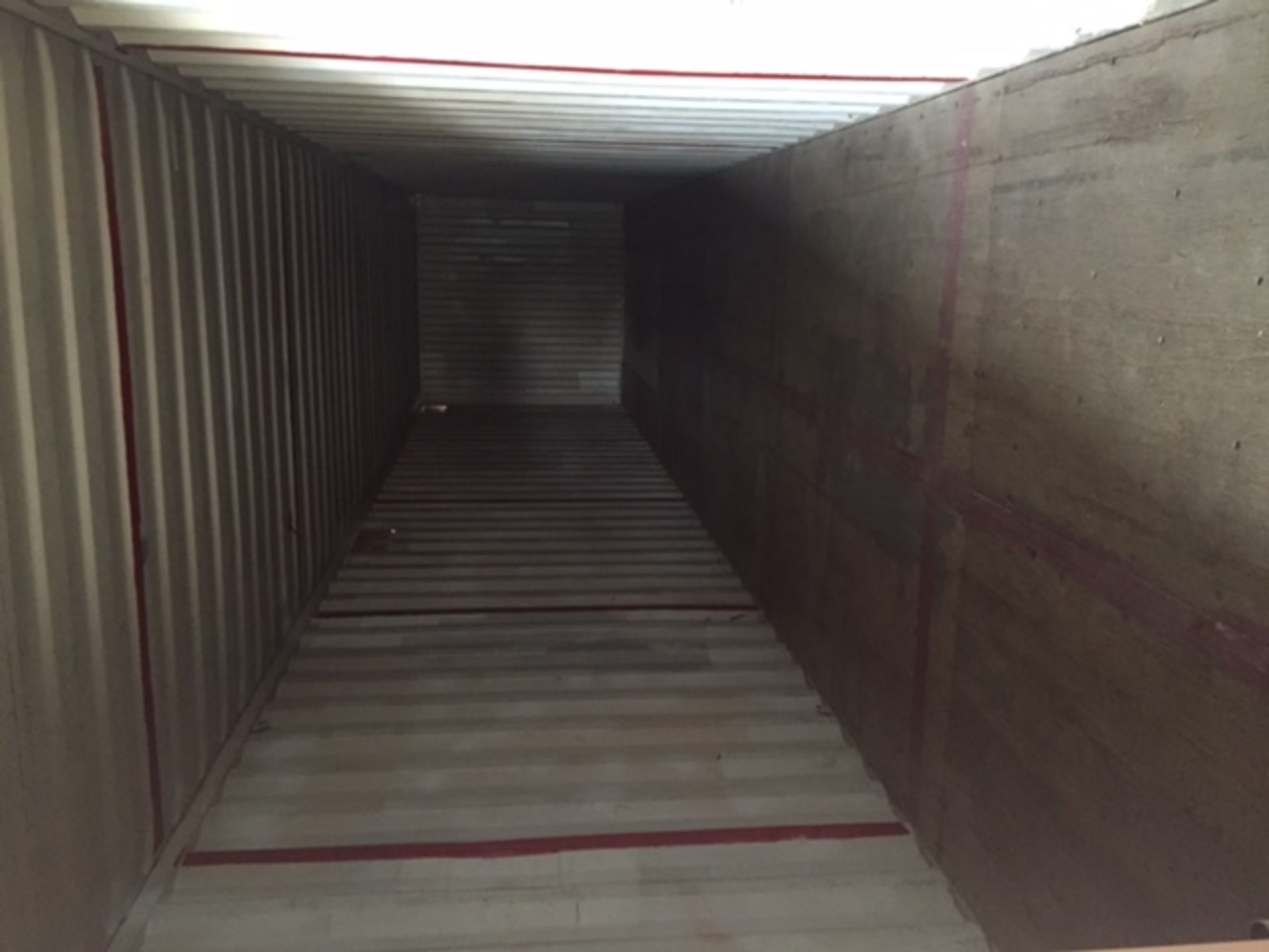 STEEL STORAGE CONTAINER, 40' L x 96" W. x 8' ht., dbl. swing-out front doors, reconditioned - Image 2 of 2