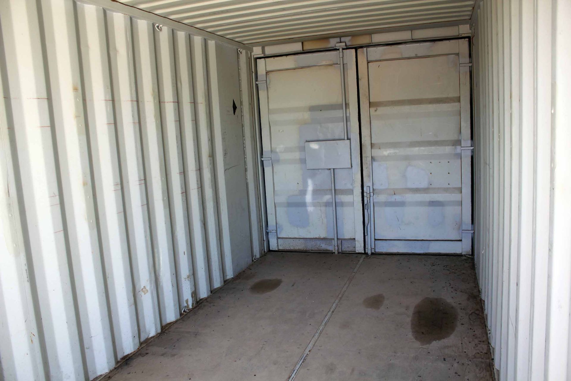 STEEL STORAGE CONTAINER, 20'L. x 96'W. x 8' ht., front & rear dbl. swing-out doors (Unit - Image 2 of 3