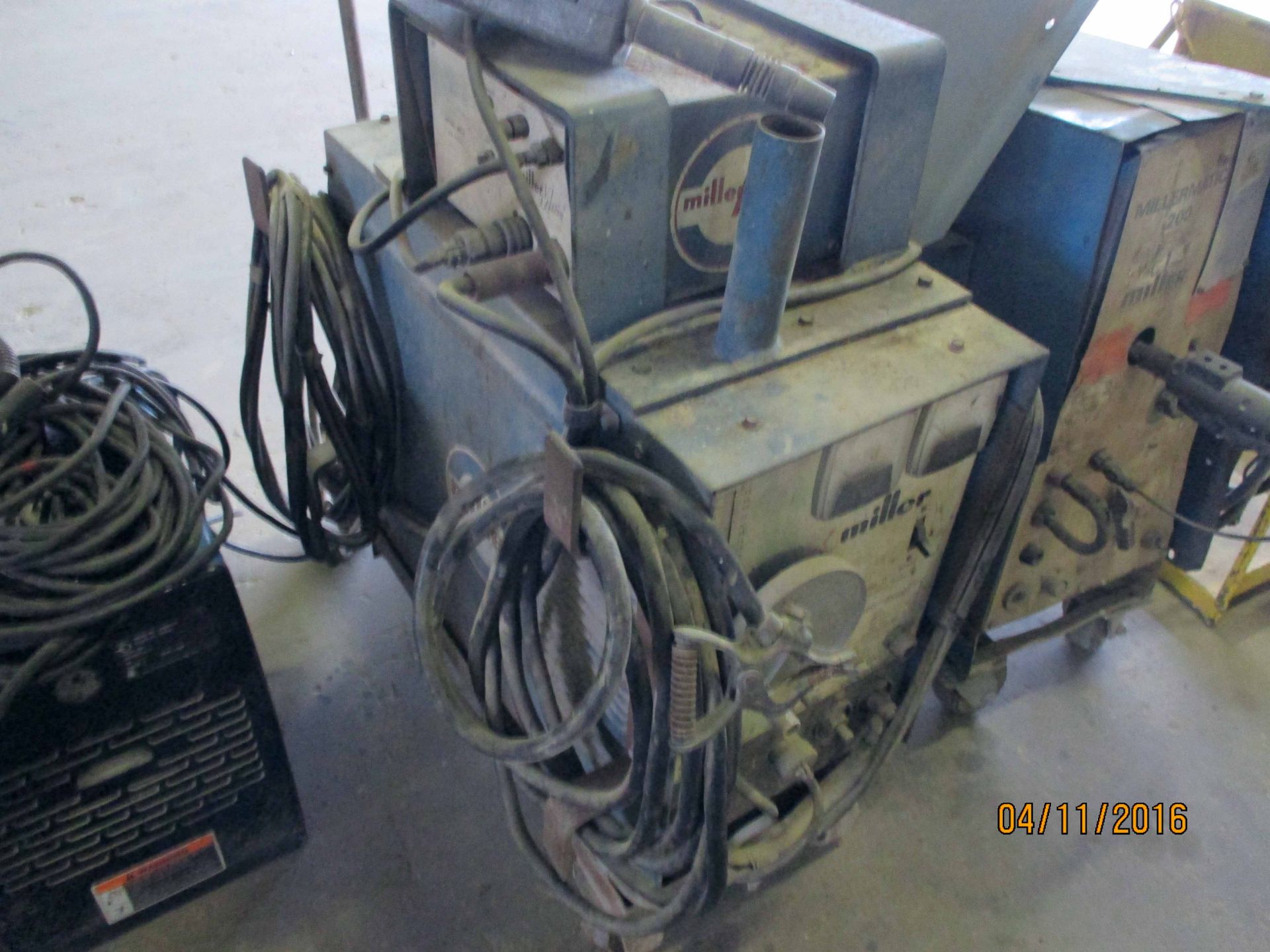 WELDING MACHINE, MILLER MDL. CP-200 DC, 200 amp, Miller Mdl. WC-1 wire feeder - Image 2 of 4