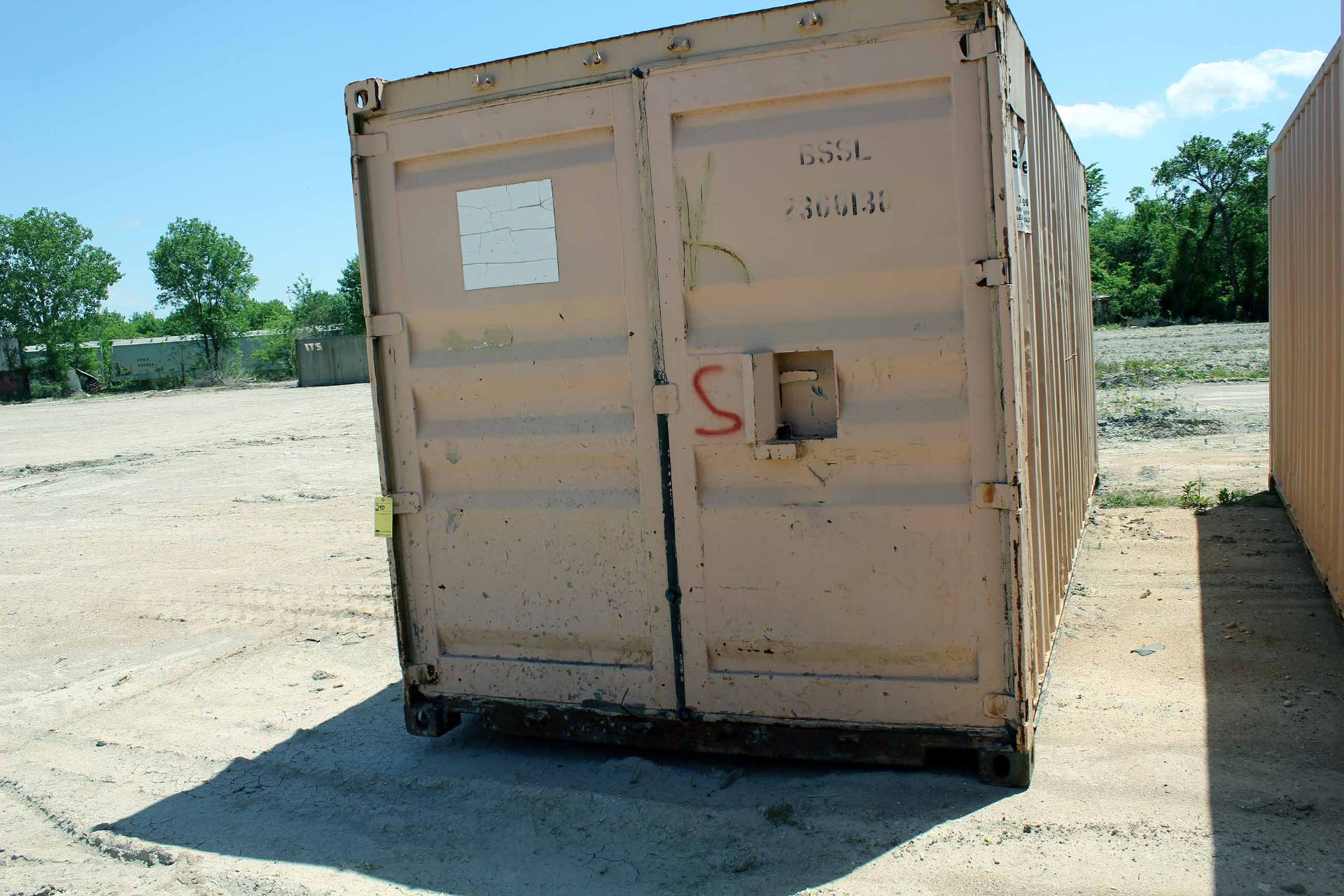 STEEL STORAGE CONTAINER, 20'L. x 96"W. x 8' ht., dbl. swing-out doors (Unit BSSL2368130)