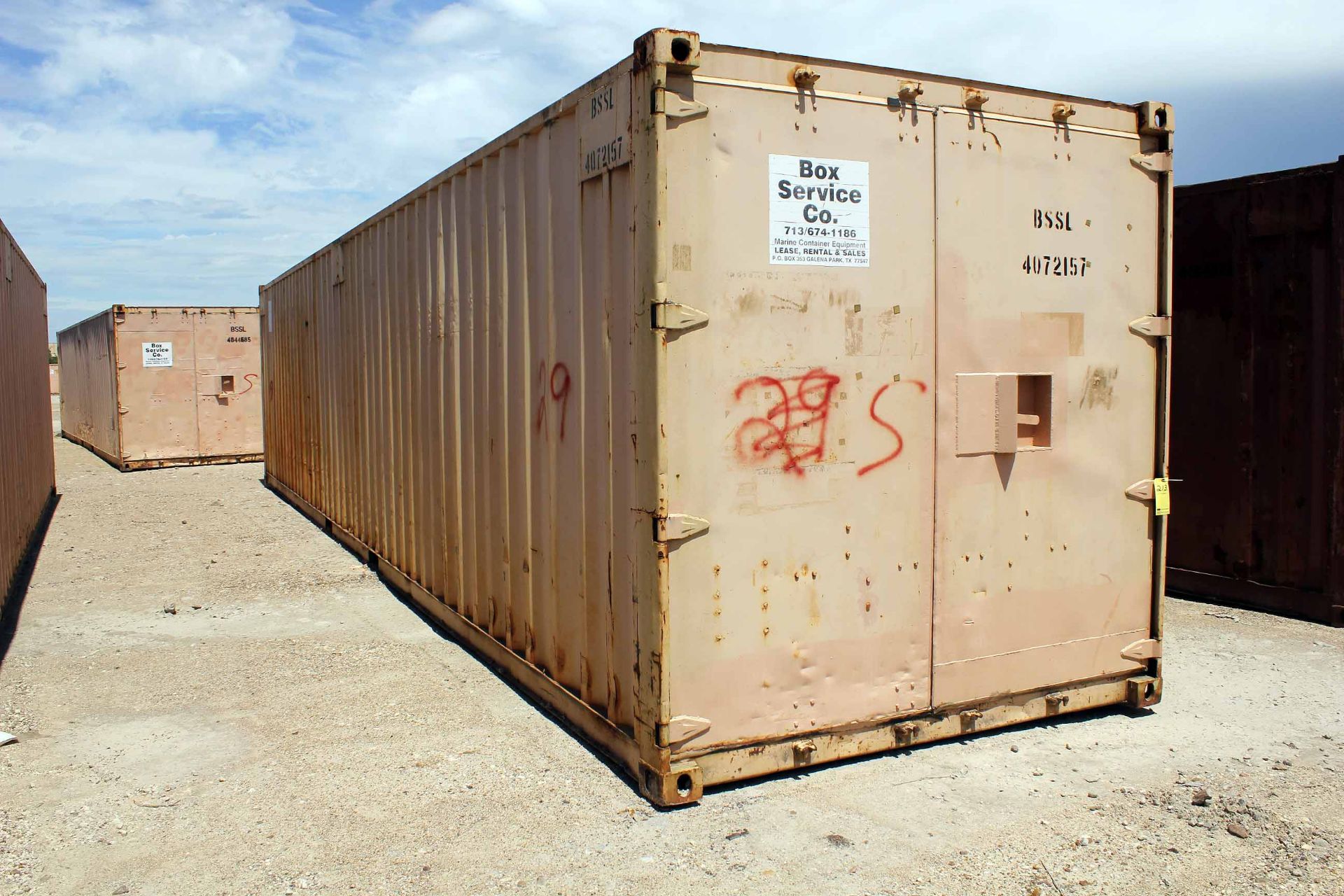 STEEL STORAGE CONTAINER, 40'L. x 96"W. x 8' ht., dbl. swing-out front doors (Unit BSSL4072157) - Image 2 of 4