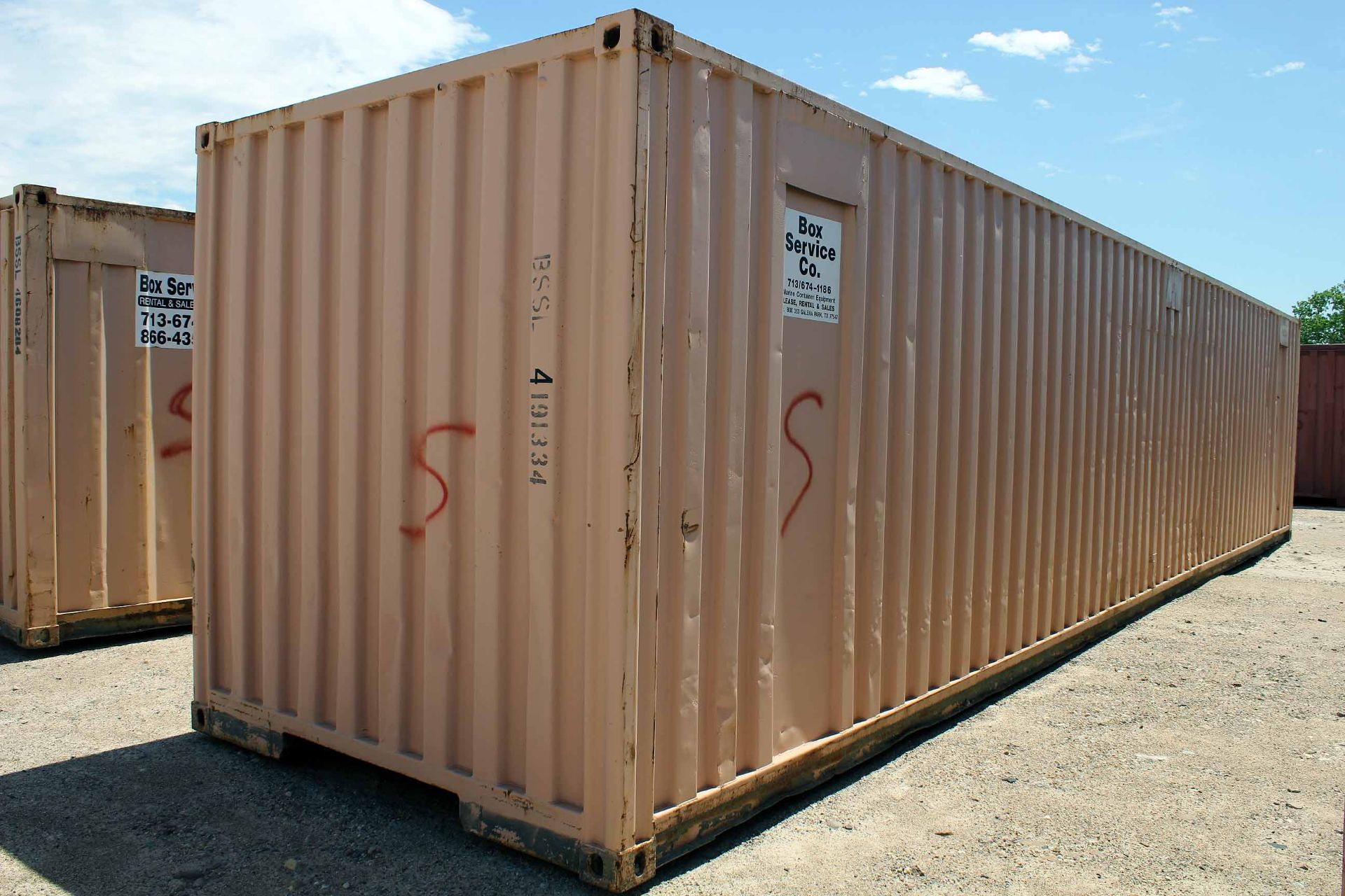 STEEL STORAGE CONTAINER, 40'L. x 96"W. x 8' ht., dbl. swing-out front doors (Unit BSSL4191334) - Image 4 of 4