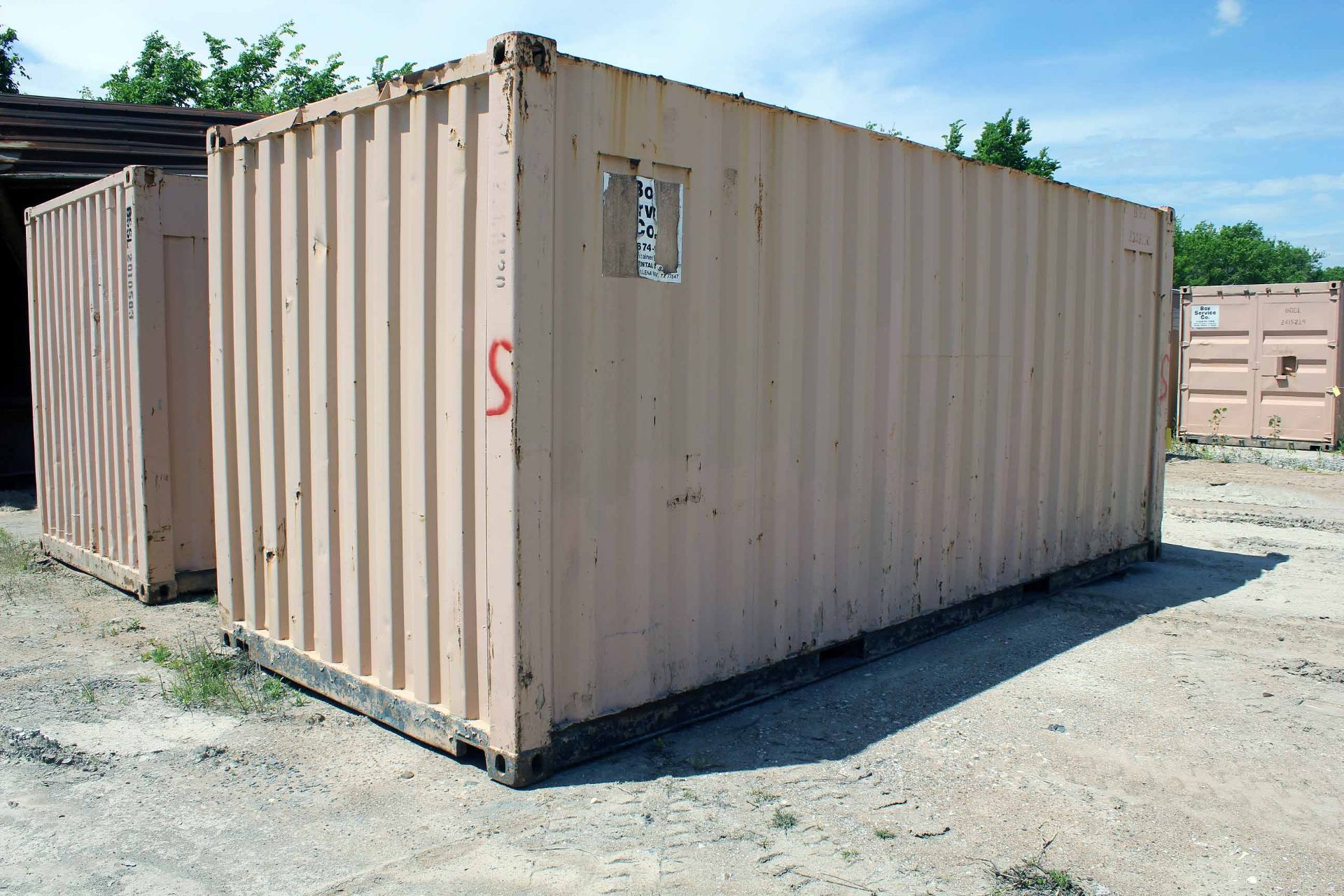 STEEL STORAGE CONTAINER, 20'L. x 96"W. x 8' ht., dbl. swing-out doors (Unit BSSL2368130) - Image 4 of 4