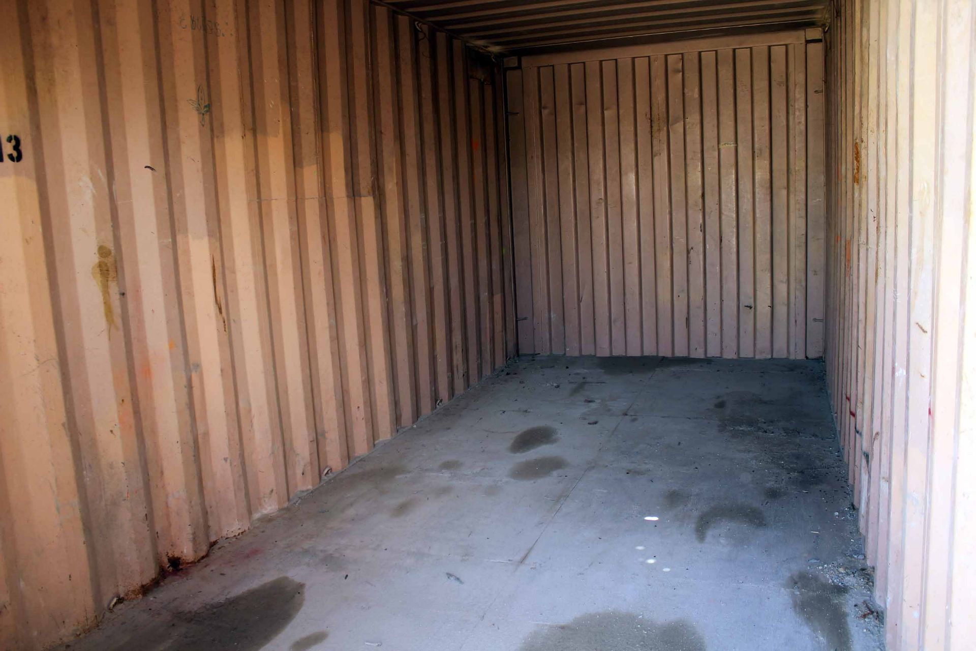 STEEL STORAGE CONTAINER, 20'L. x 96"W. x 8' ht., dbl. swing-out doors (Unit BSSL2368130) - Image 3 of 4