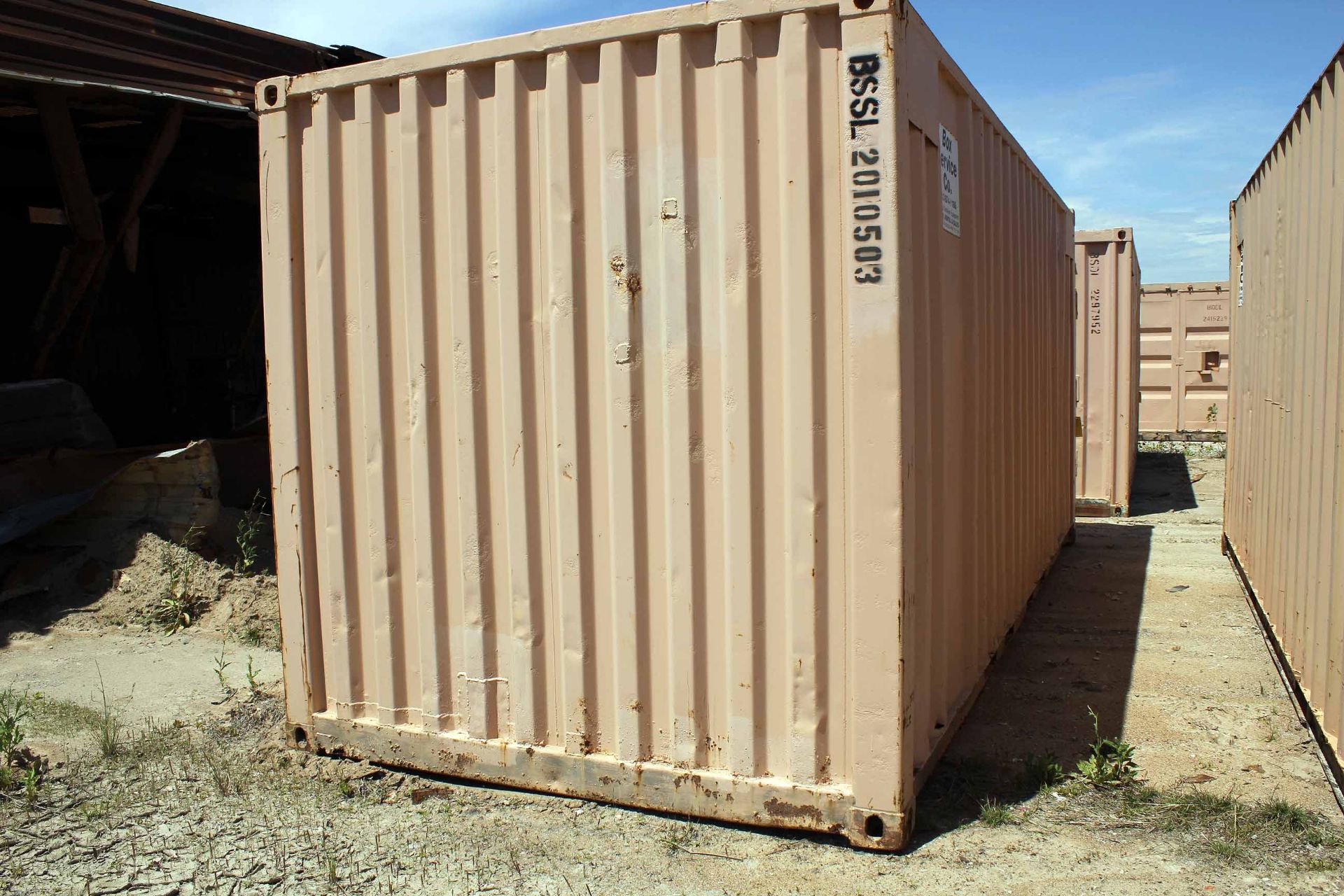 STEEL STORAGE CONTAINER, 20'L. x 96"W. x 8' ht., dbl. swing-out doors (Unit BSSL2010503) - Image 4 of 4