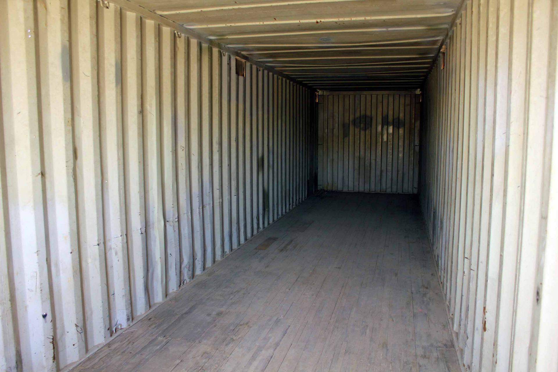 STEEL STORAGE CONTAINER, 40'L. x 96"W. x 8' ht., dbl. swing-out front doors (Unit BSSL4608284) - Image 3 of 4