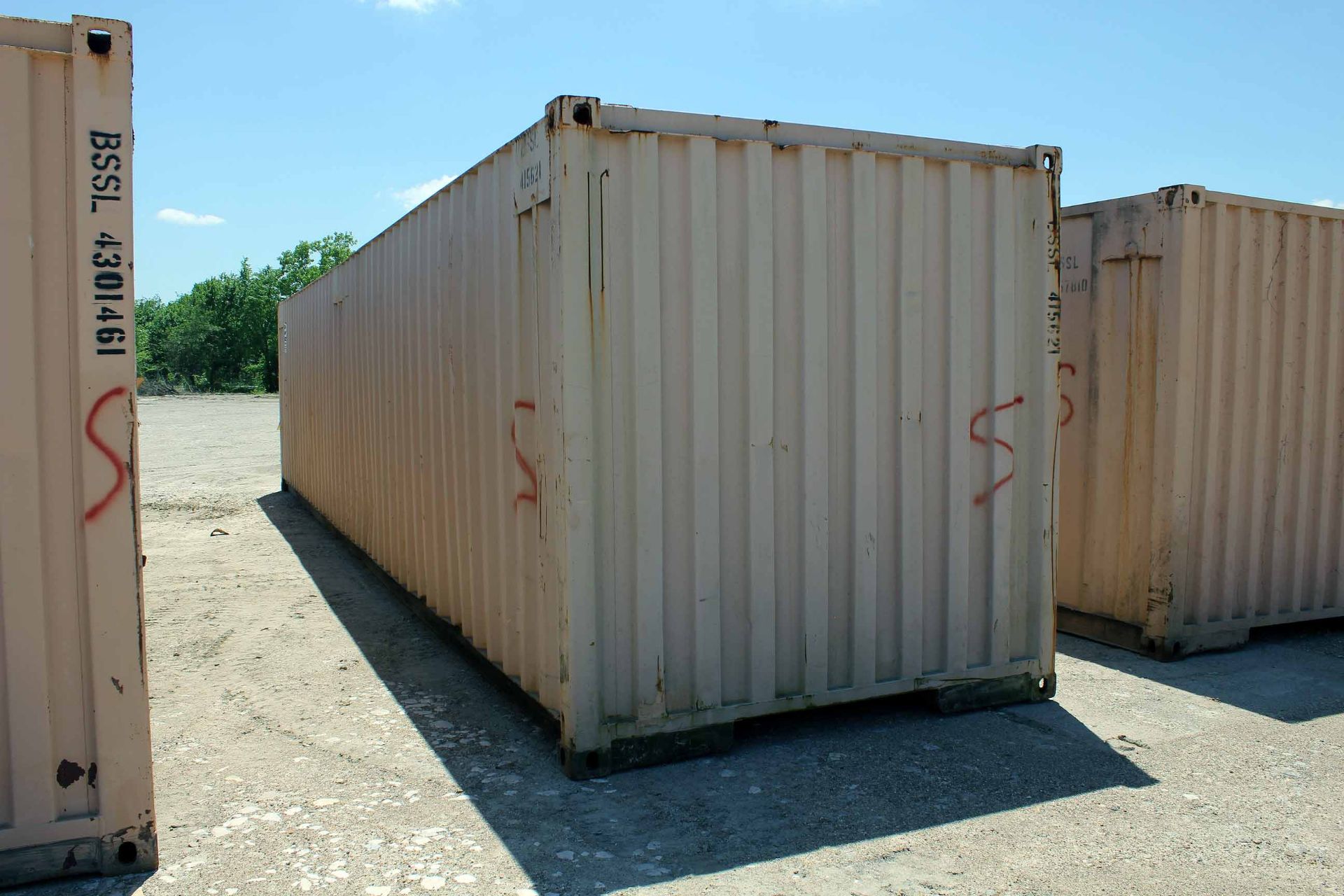 STEEL STORAGE CONTAINER, 40'L. x 96"W. x 8' ht., dbl. swing-out front doors (Unit BSSL415621) - Image 5 of 5