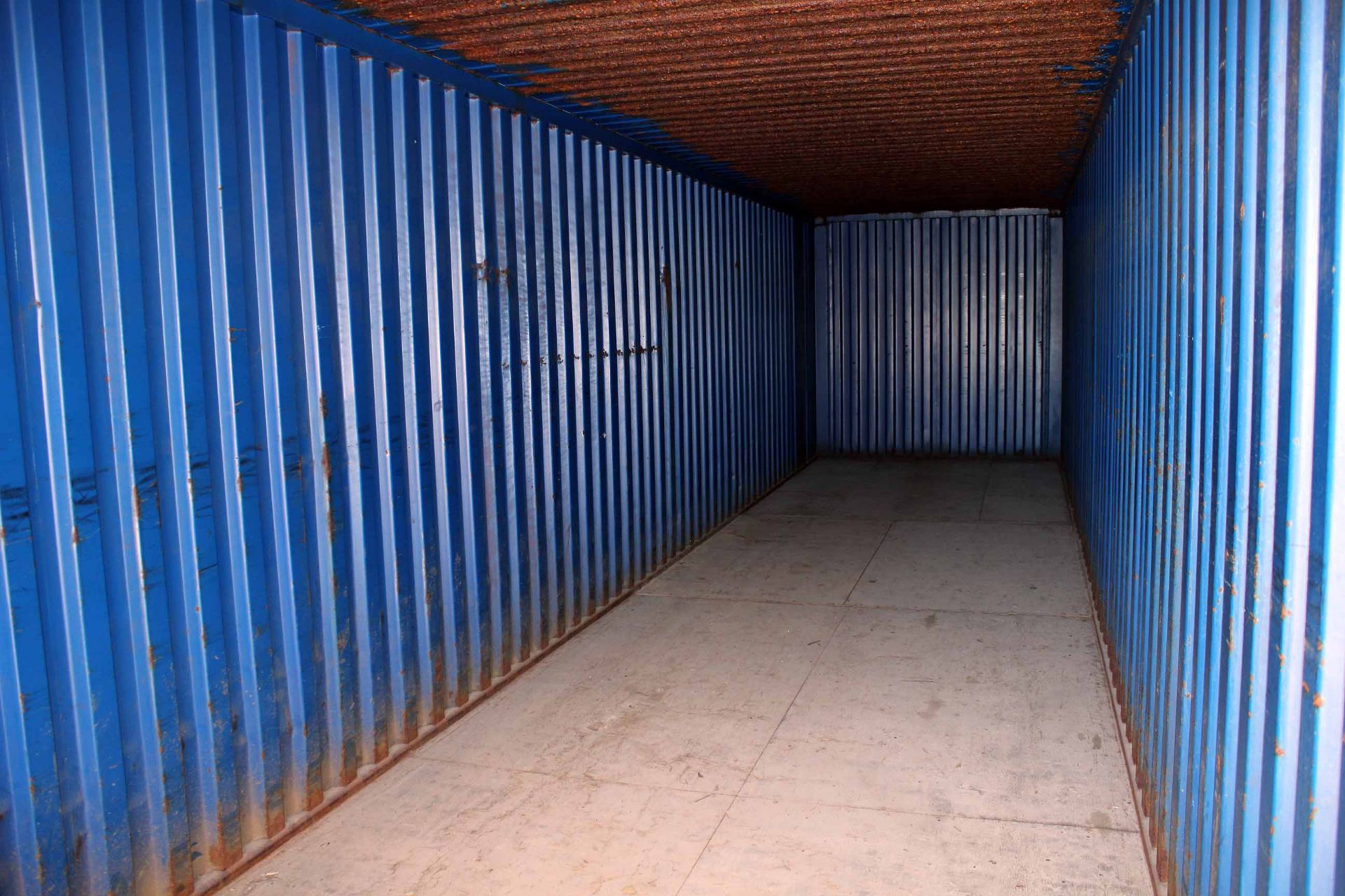 STEEL STORAGE CONTAINER, 40'L. x 96"W. x 8' ht., dbl. swing-out front doors (Unit BSSL4403666) - Image 3 of 4