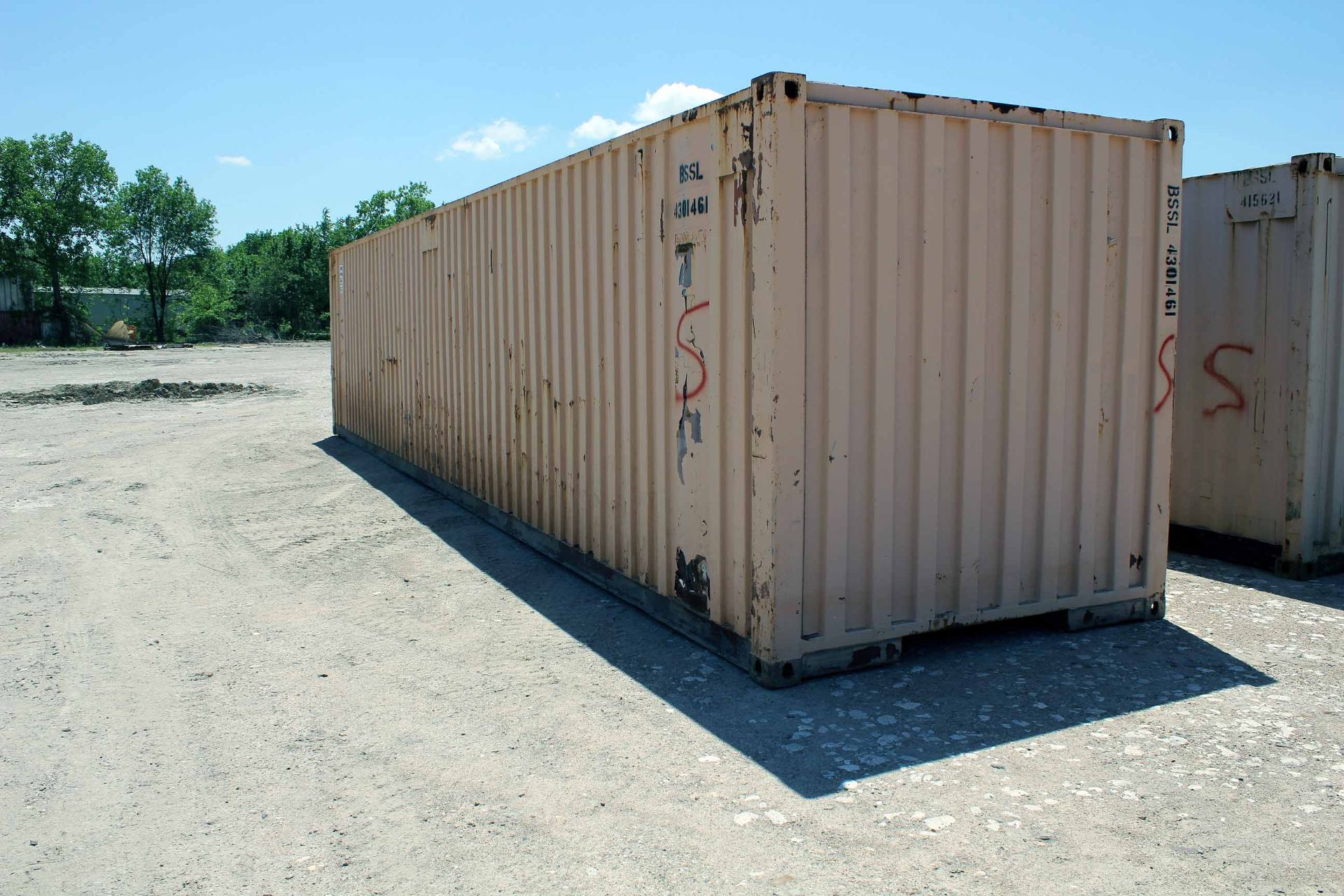 STEEL STORAGE CONTAINER, 40'L. x 96"W. x 8' ht., dbl. swing-out front doors (Unit BSSL4301461) - Image 3 of 3