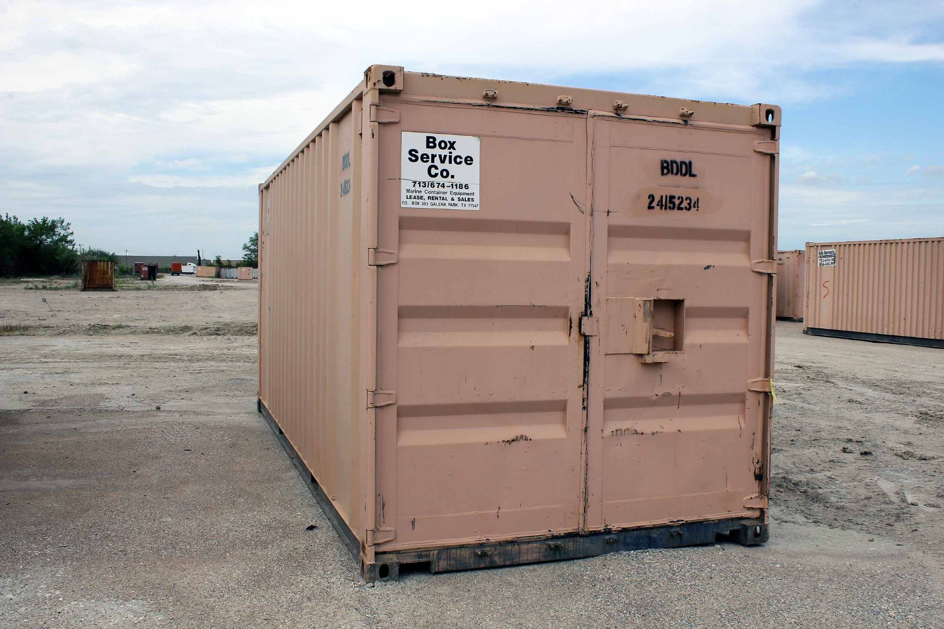 STEEL STORAGE CONTAINER, 20'L. x 96'W. x 8' ht., front & rear dbl. swing-out doors (Unit - Image 2 of 3