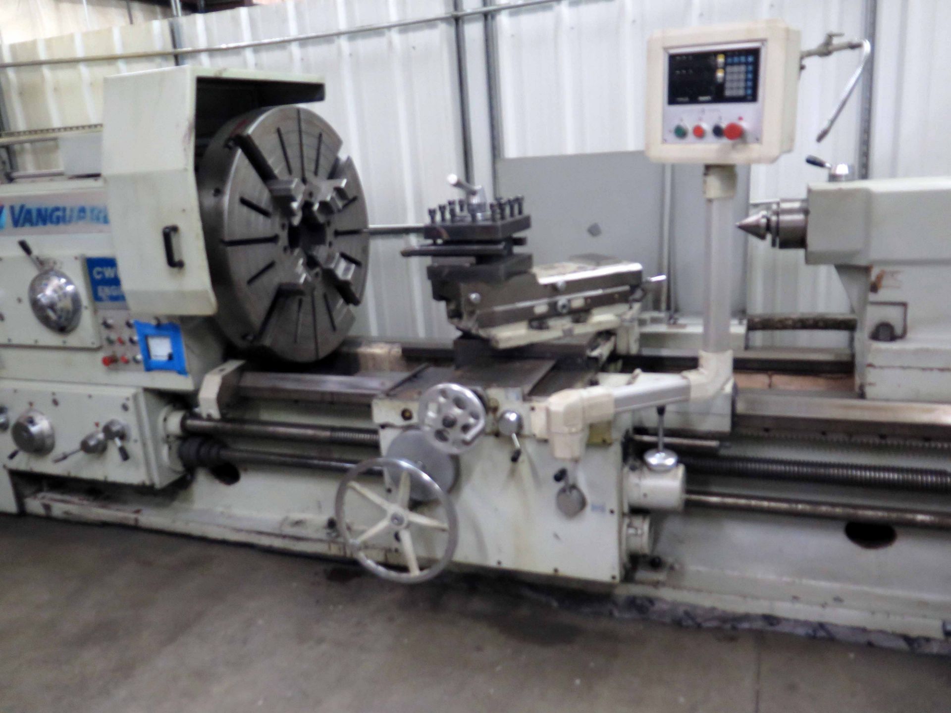 ENGINE LATHE, VANGUARD 40" X 78" MDL. CW61, Sony 2-axis D.R.O., 39-1/2" dia. 4-jaw chuck, spds: 4- - Image 2 of 3
