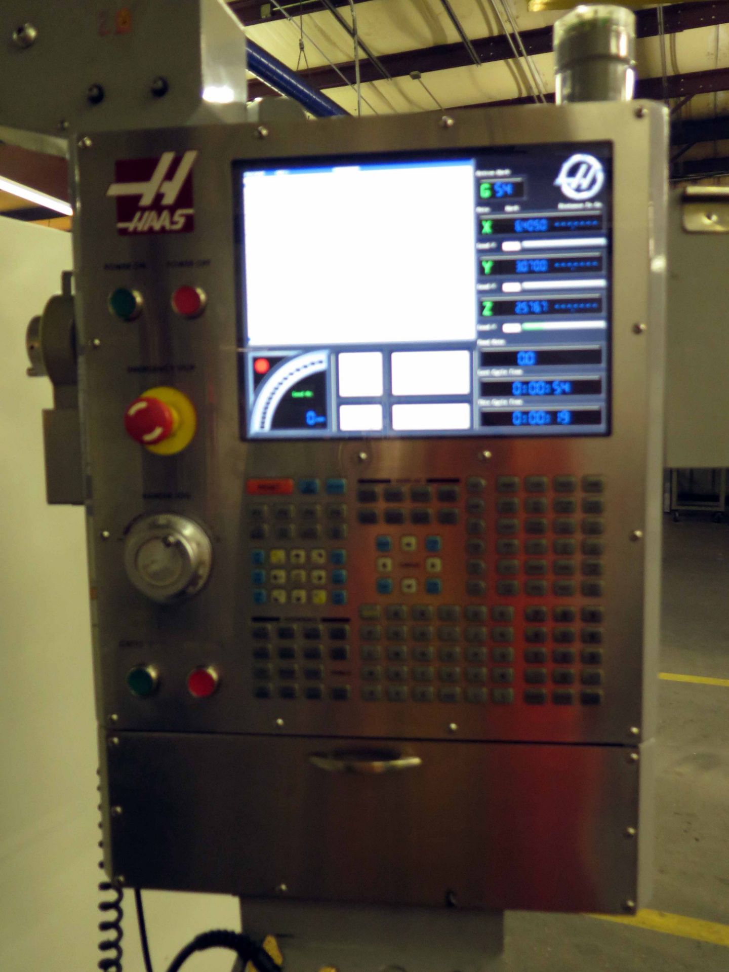 VERTICAL MACHINING CENTER, HAAS MDL. VF-4B 4-AXIS, new 2007, 18” x 52” table, 3,500 lb. table - Image 4 of 4