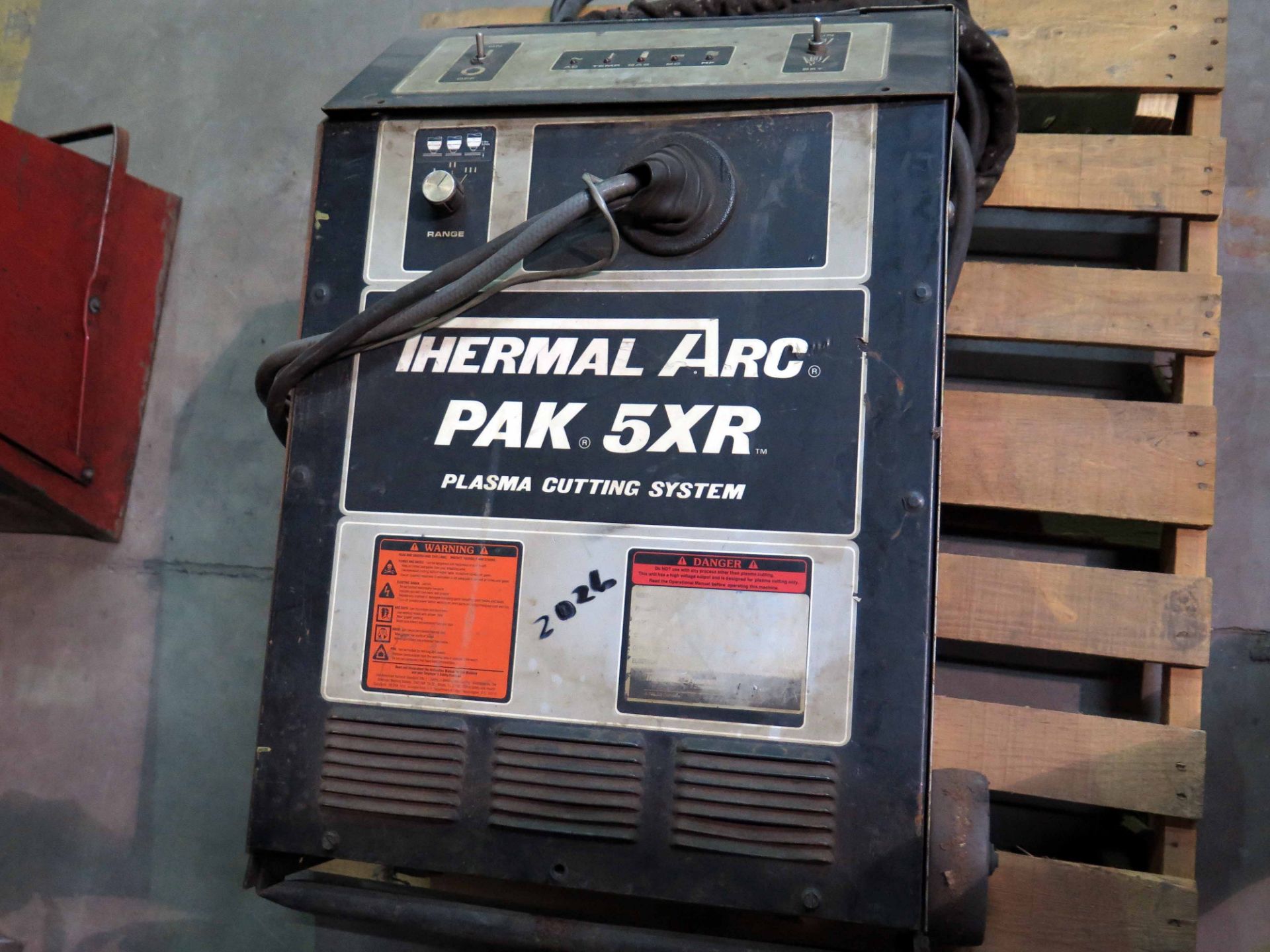 PLASMA CUTTER, THERMALARC MDL. PAK5XR, torch & running gear