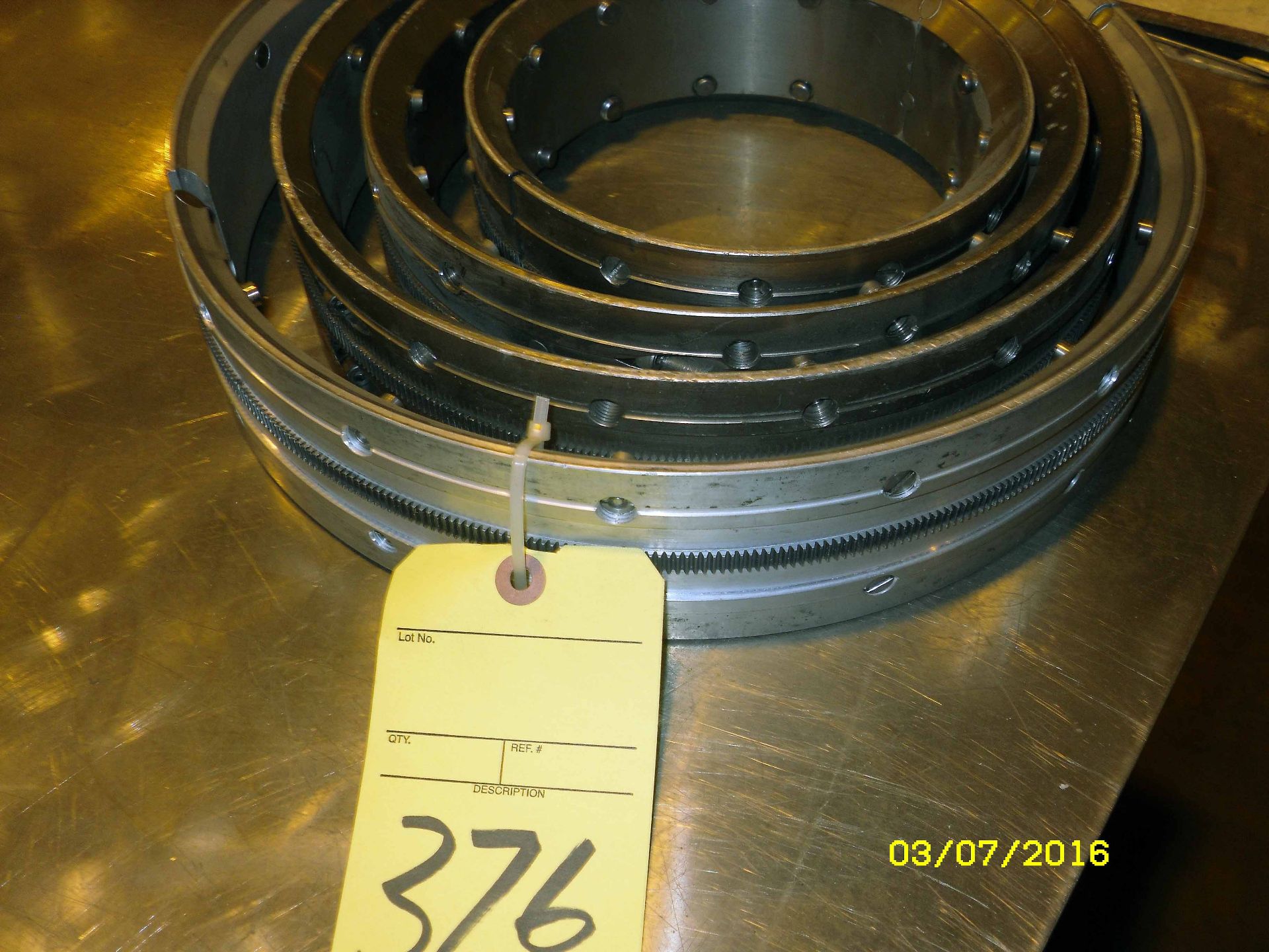LOT OF TRACK (SET), for Arc Machines Mdl. 15, 12", 10", 8" & 6" rings