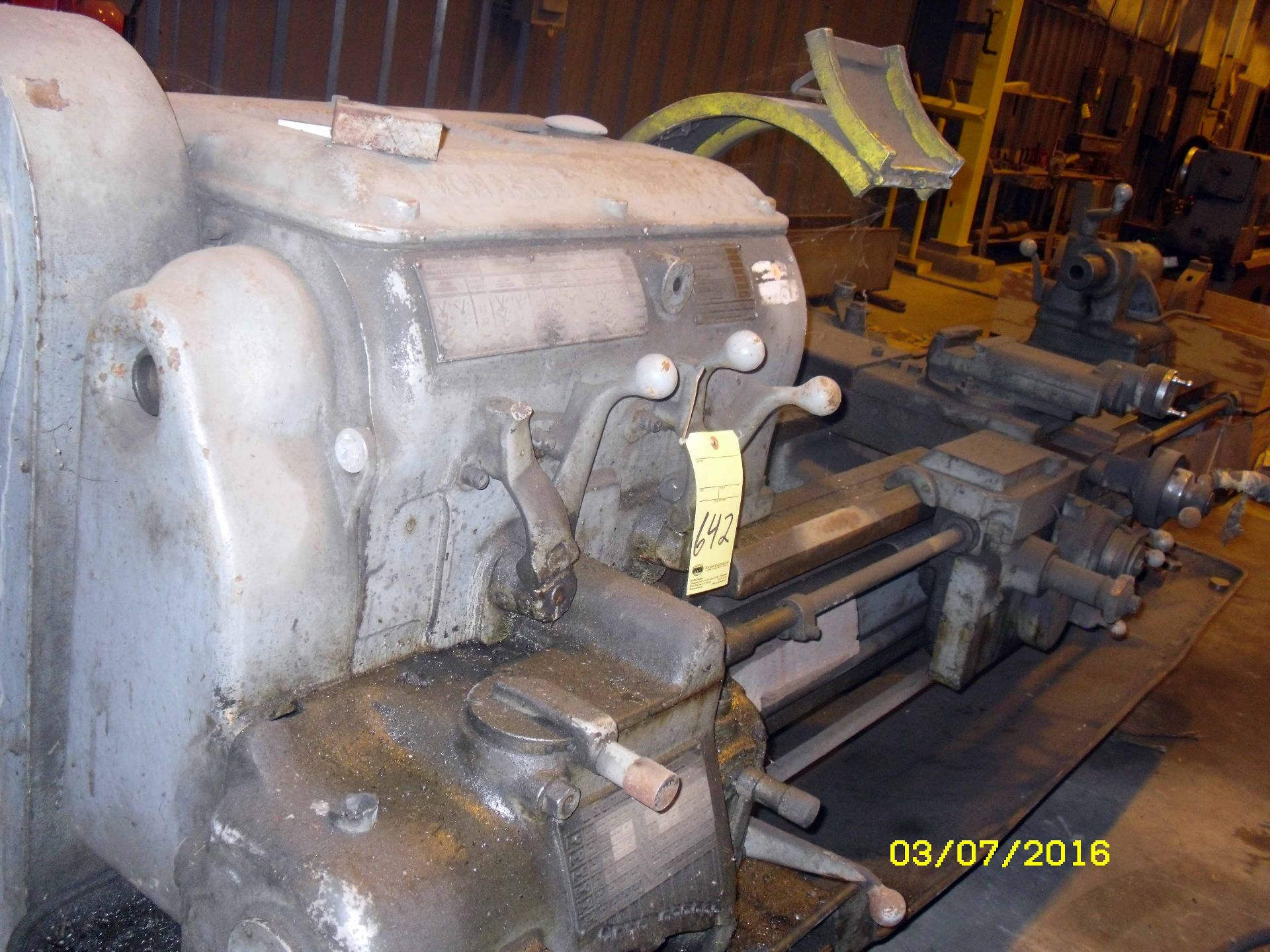 ENGINE LATHE, MONARCH 18-1/2" X 30" MDL. CY, 1-7/8" spdl. hole, taper attach., S/N 22591 - Image 2 of 2