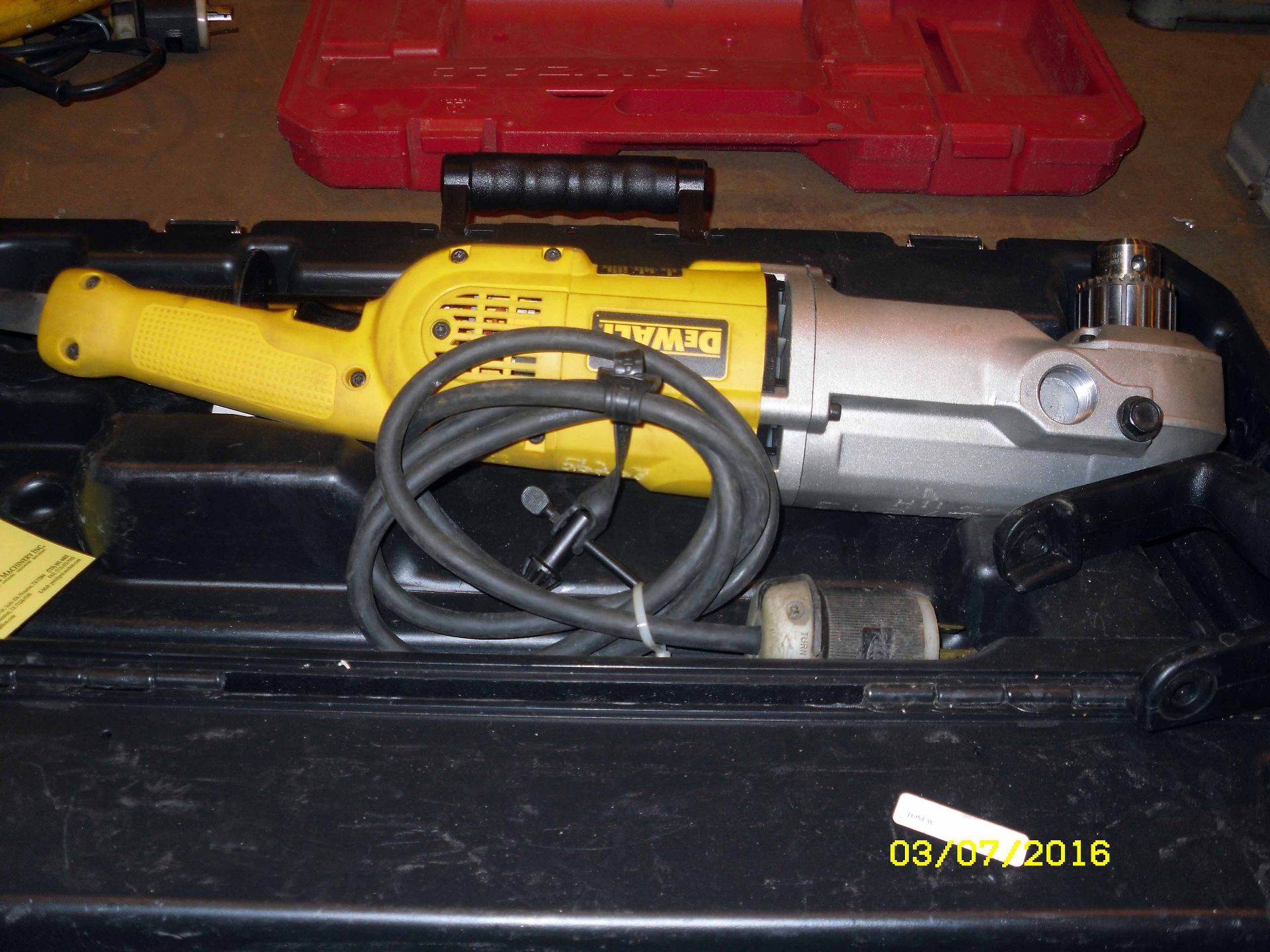 RIGHT ANGLE DRILL, DEWALT 1/2", Mdl. DW-124