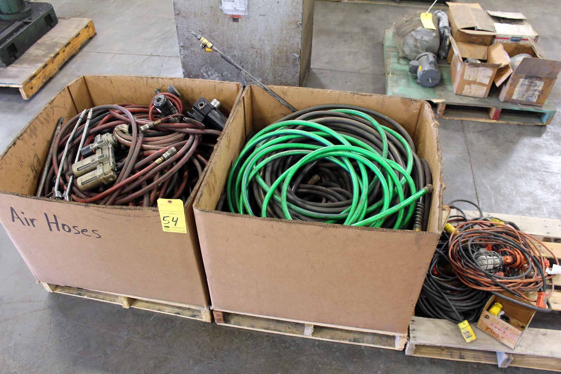 LOT CONSISTING OF: air hose & pwr. cords
