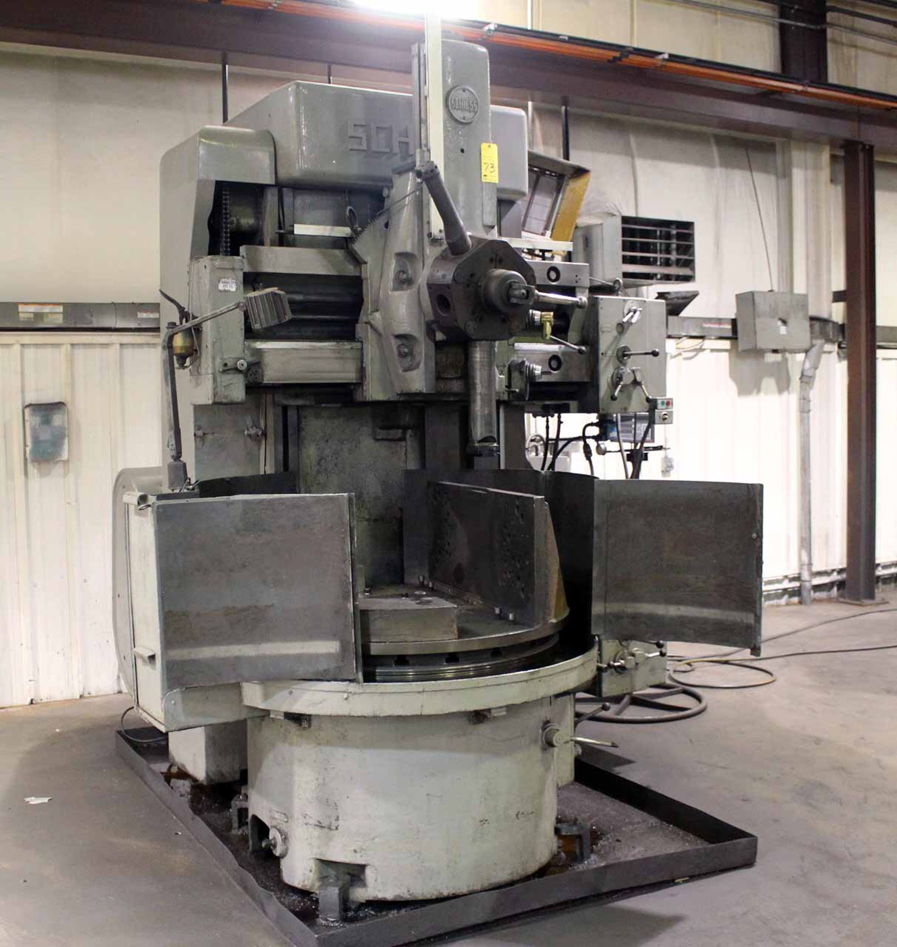 VERTICAL TURRET LATHE, SCHIESS MDL. 13ED-125, 49.2” table, 55.1” swing, 43.3” turning height, 9, - Image 2 of 6