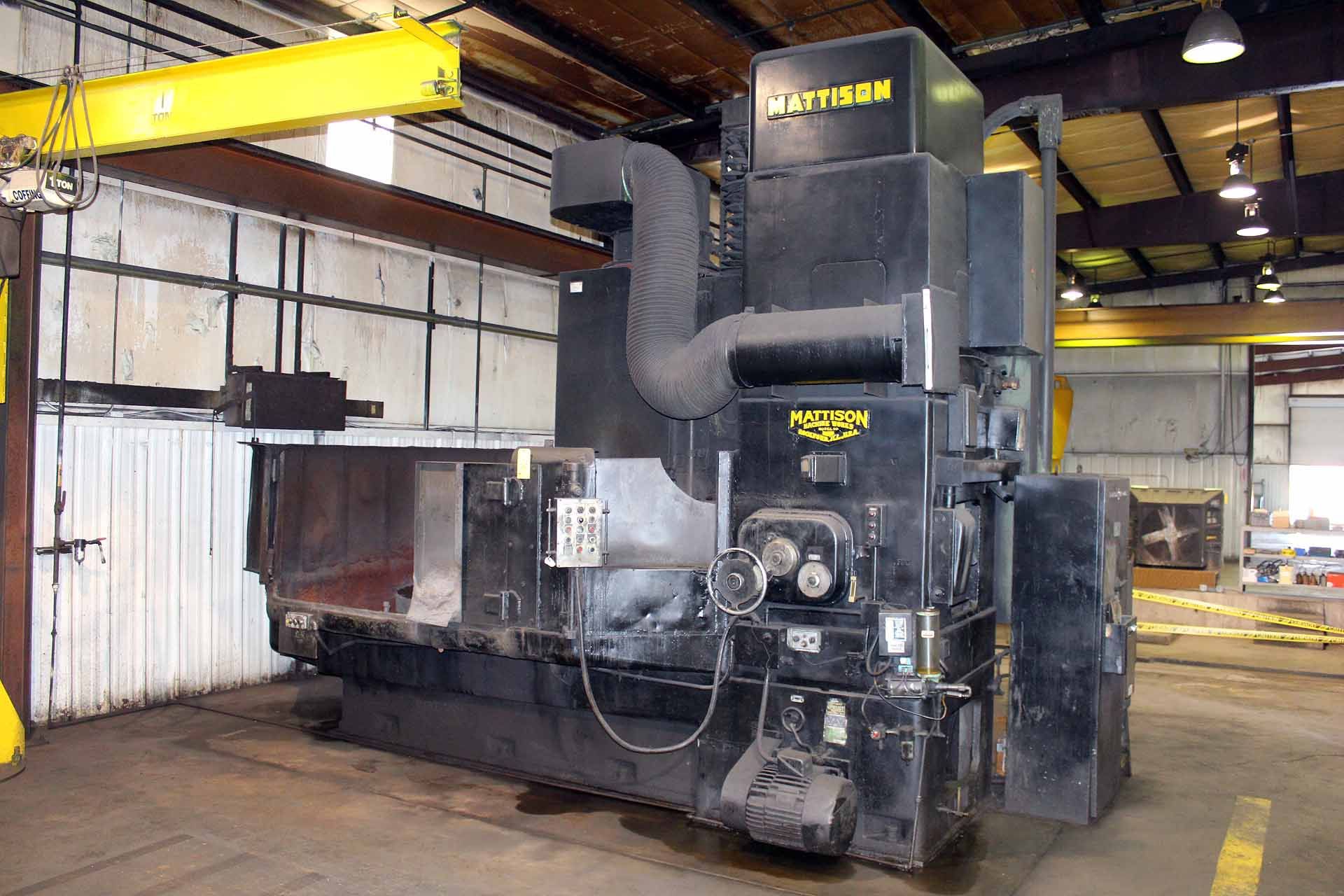 VERTICAL ROTARY GRINDER, MATTISON 60", 60” mag. table, 72” max. swing, 30" ht. under wheel (est.), - Image 2 of 4