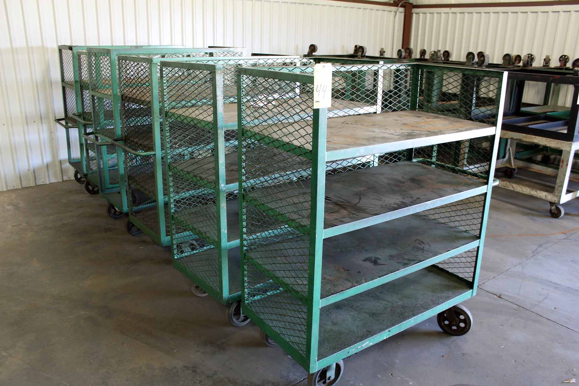 LOT OF PORTABLE SHELF CARTS (6) - Image 2 of 2