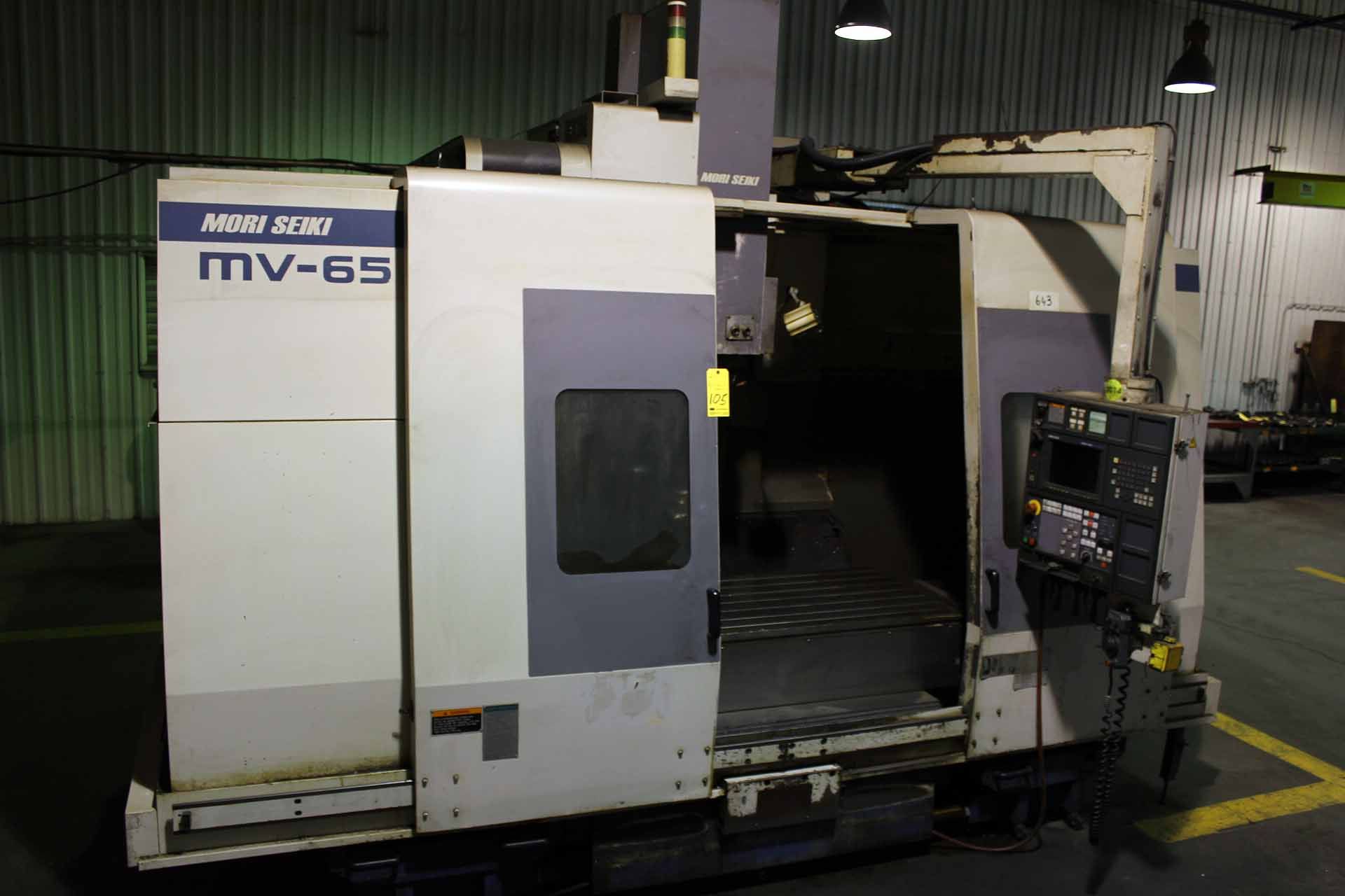 VERTICAL MACHINING CENTER, MORI SEIKI MDL. MV-65B-50, MSC-501 CNC control, 25.6” x 76.9” table, 4, - Image 2 of 8