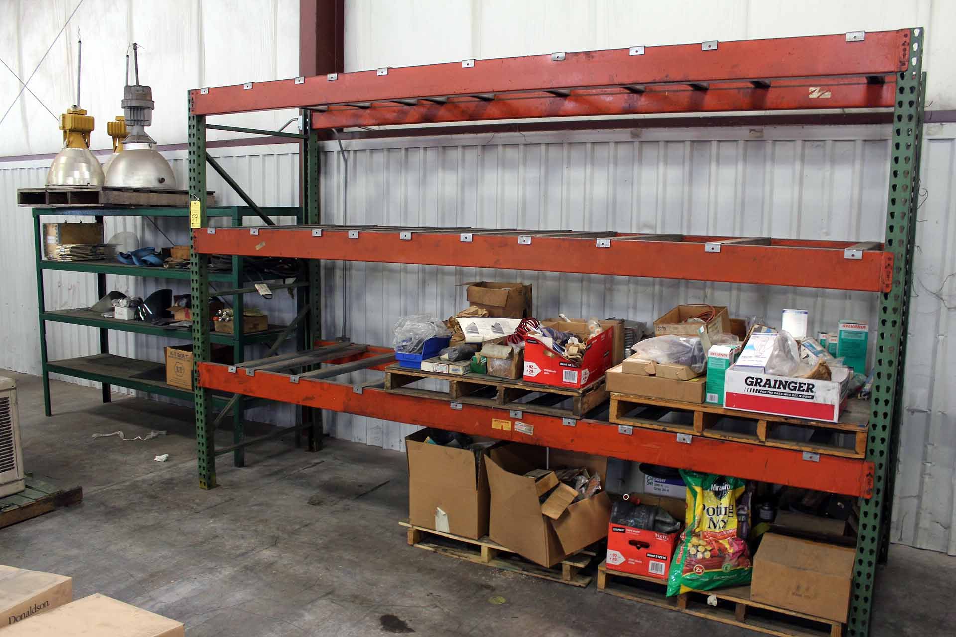 LOT OF RACK SECTIONS (2), w/maintenance parts