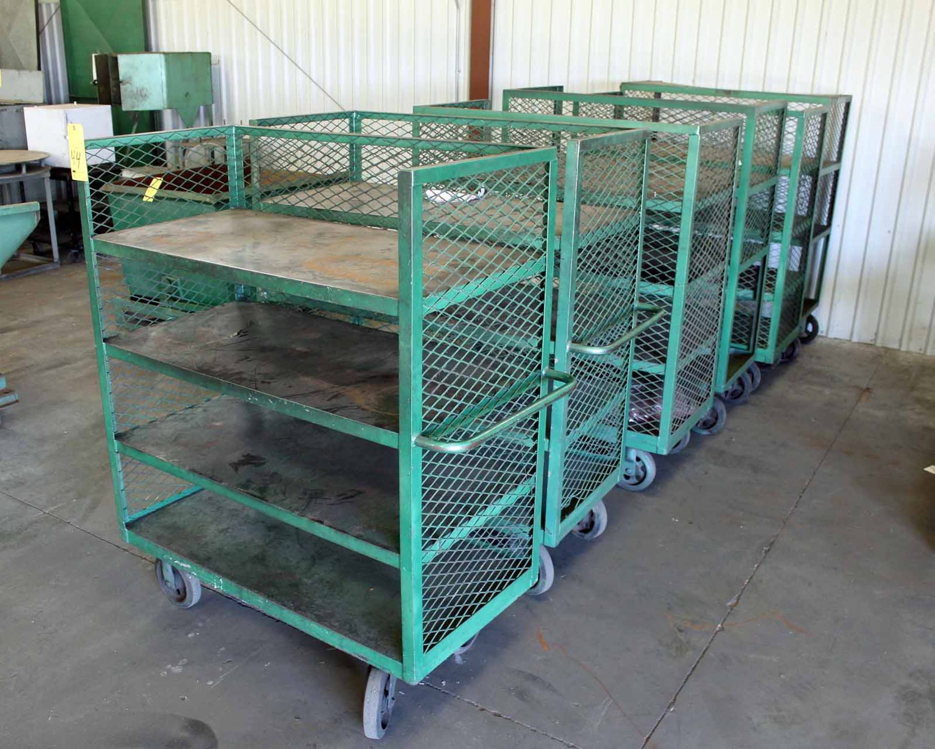 LOT OF PORTABLE SHELF CARTS (6)