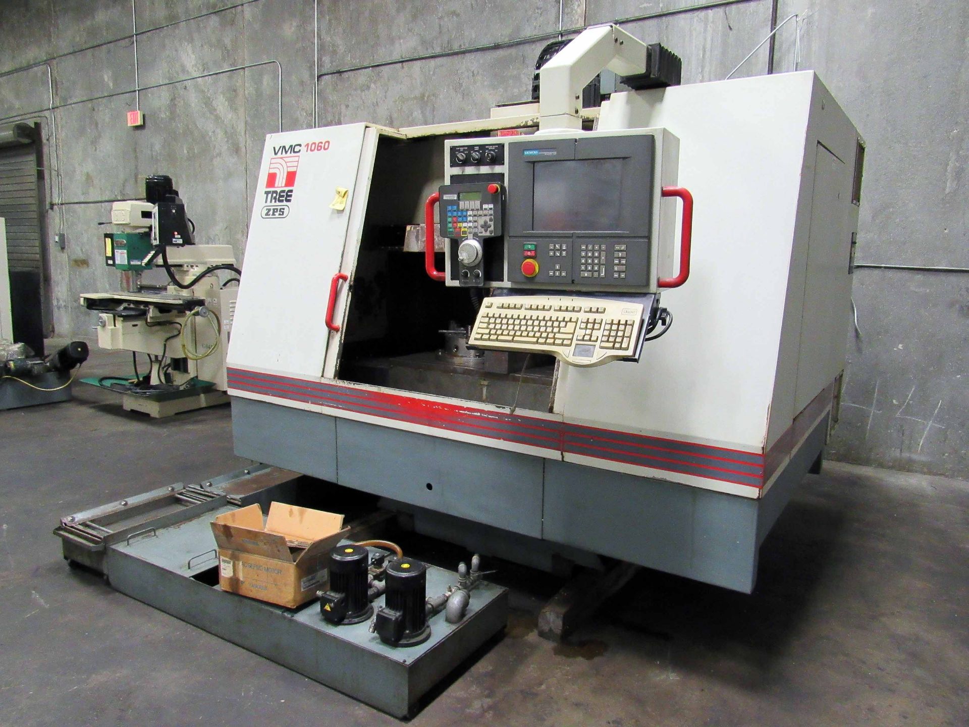 CNC VERTICAL MACHINING CENTER, TREE MDL. 1060/24, Acramatic 2100 CNC control, 50" x 23" table, 4" - Image 3 of 8